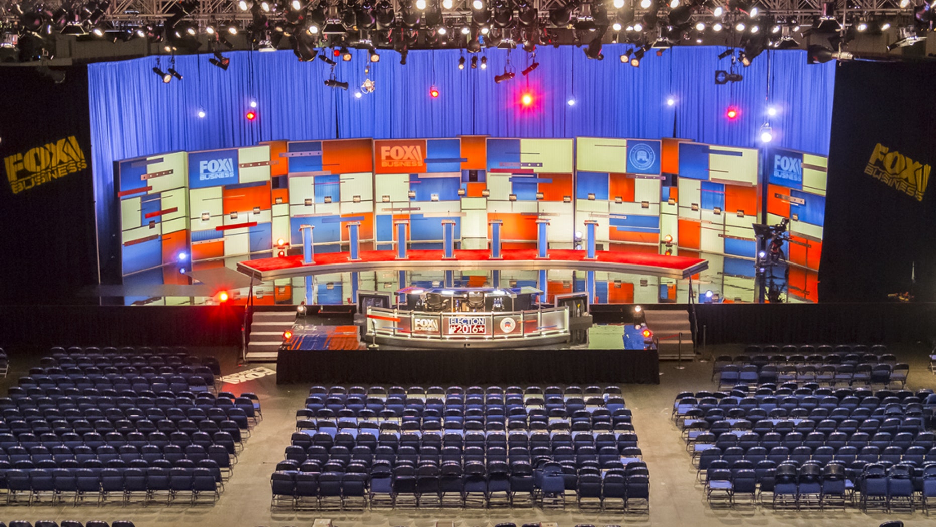 The stage is set for the Fox Business 2016 Republican presidential primary debate in North Charleston, S.C.