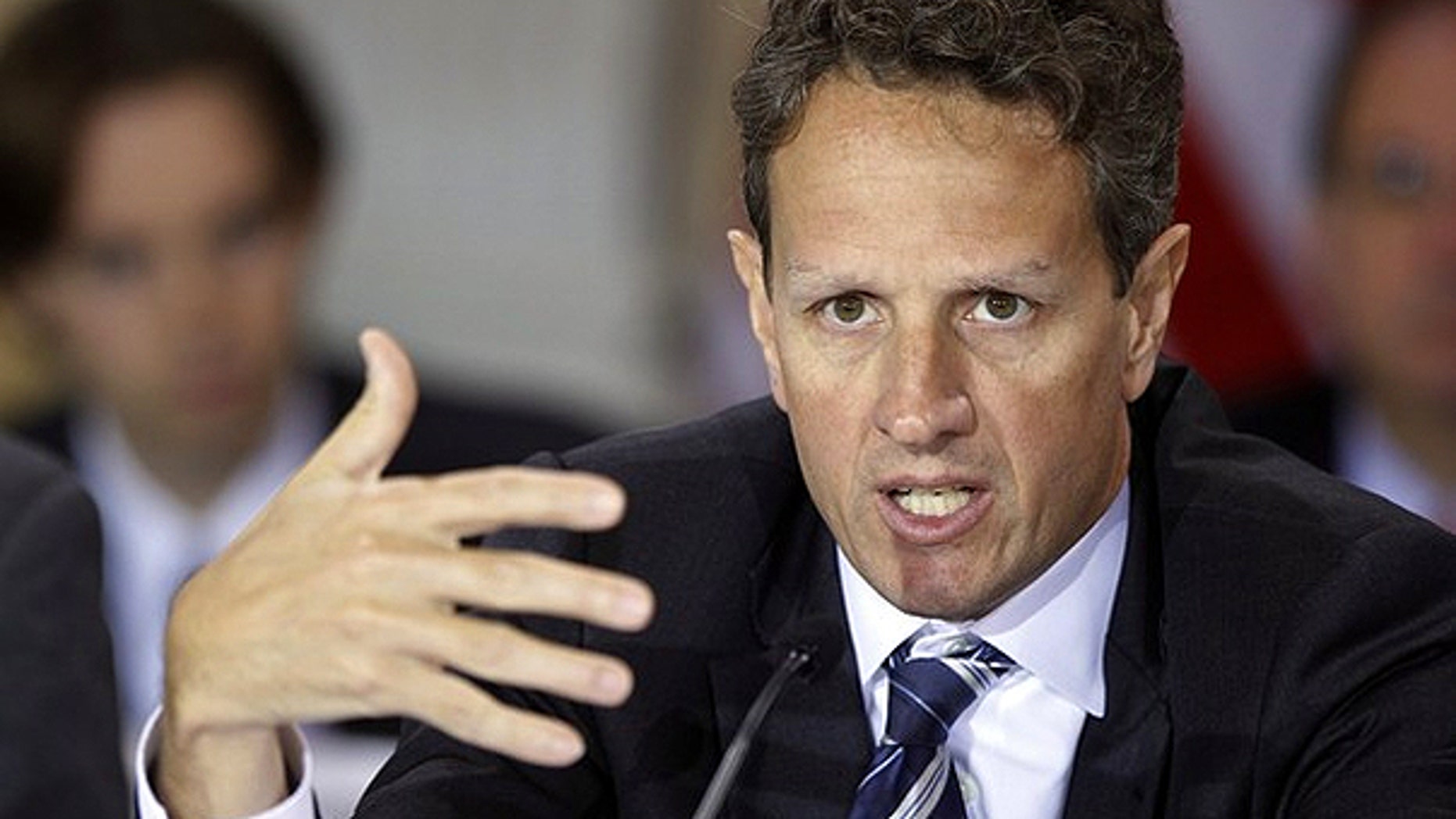Nov. 23: U.S. Treasury Secretary Tim Geithner speaks at the financial stability oversight council (FSOC) meeting at the Treasury Department in Washington.