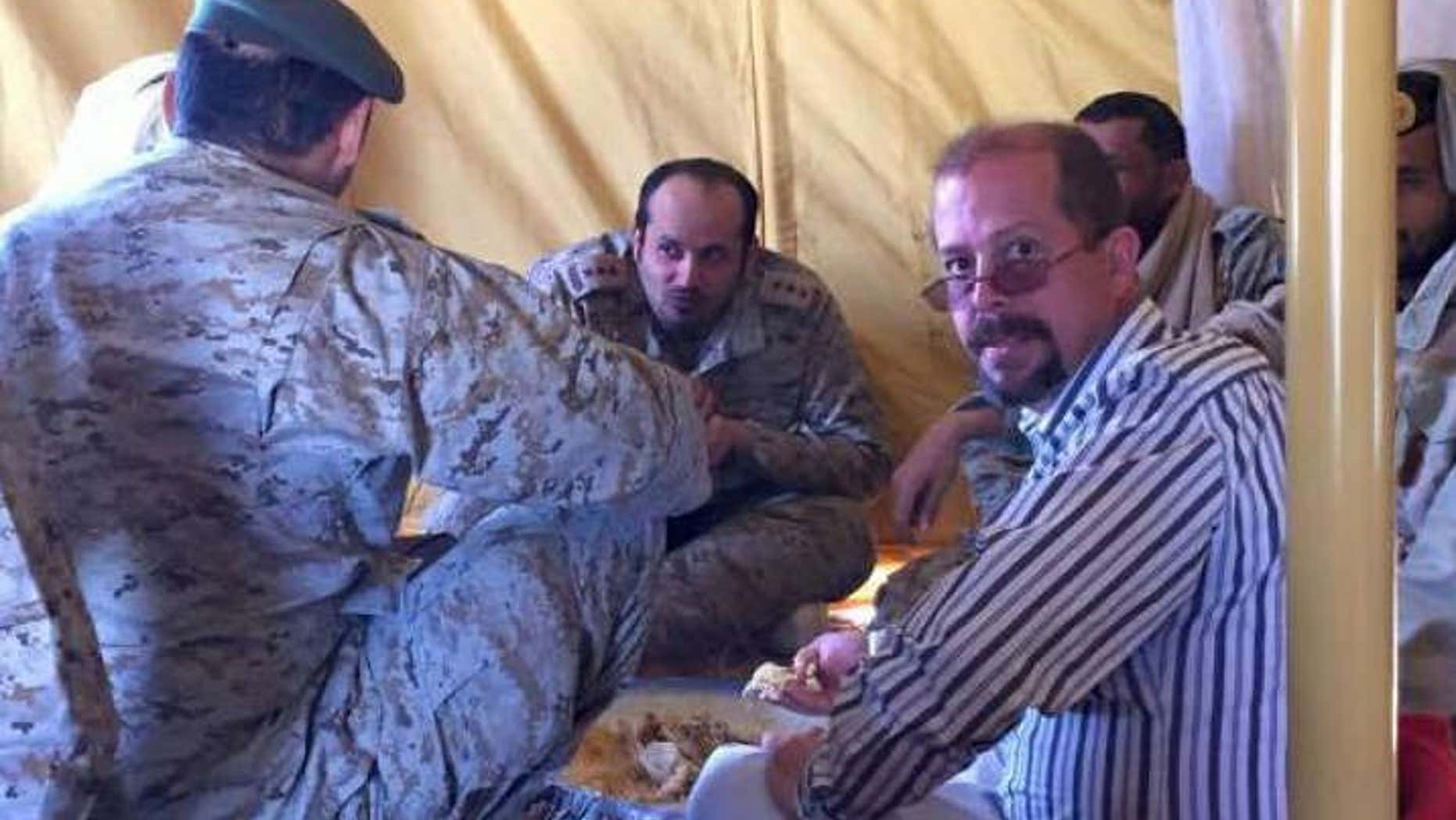 US defense contract worker Chris Cramer in a picture taken just days before his body was found outside his hotel in Tabuk, Saudi Arabia.