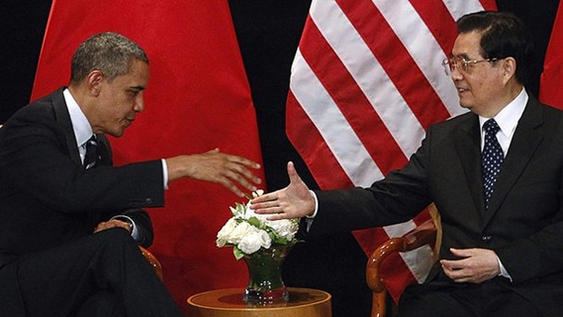 Nov. 11, 2010: President Obama meets with China's President Hu Jintao as part of the G20 Summit in Seoul.