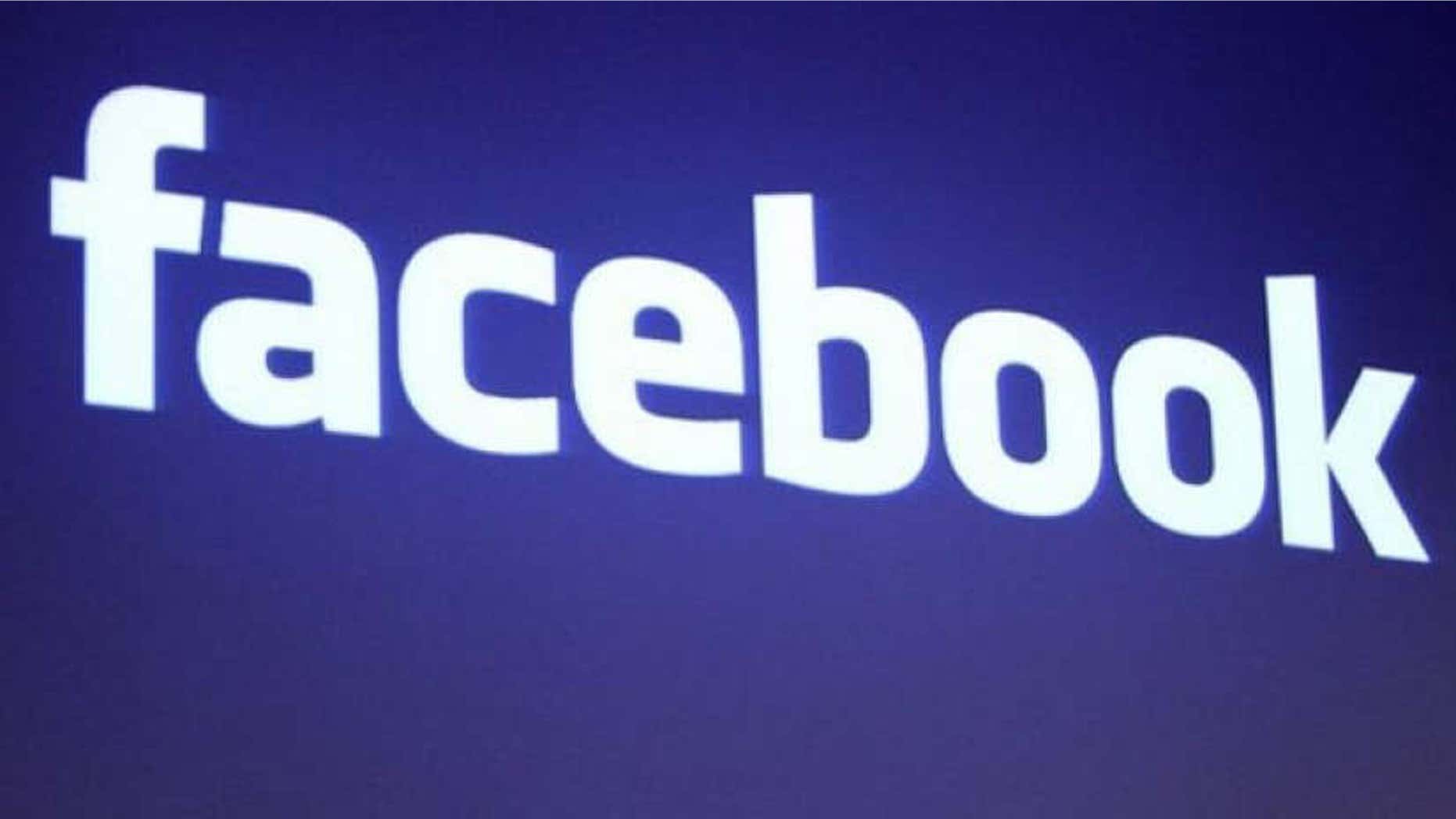 The Facebook logo is shown at Facebook headquarters in Palo Alto, California, in this May 26, 2010 file photo.
