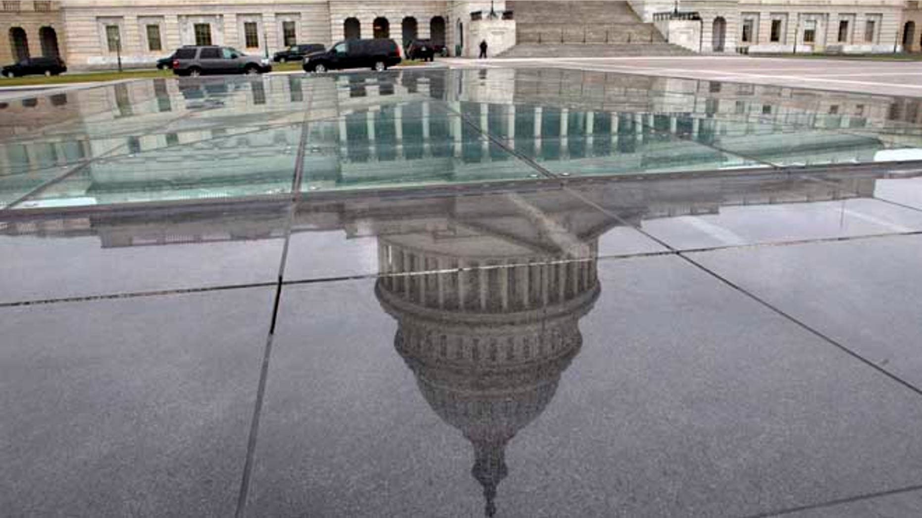 Jan. 1, 2013: The dome of the Capitol is reflected in a skylight of the Capitol Visitor's Center in Washington.
