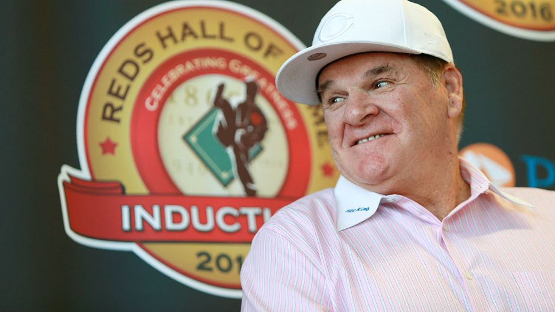 CINCINNATI, OH - JANUARY 19: Former Cincinnati Reds player Pete Rose, attends a press conference at the Champions Club at Great American Ball Park on January 19, 2016 in Cincinnati, Ohio. Rose was introduced as the latest member of the Cincinnati Reds Hall of Fame and will be inducted at a game in June. (Photo by Mark Lyons/Getty Images)