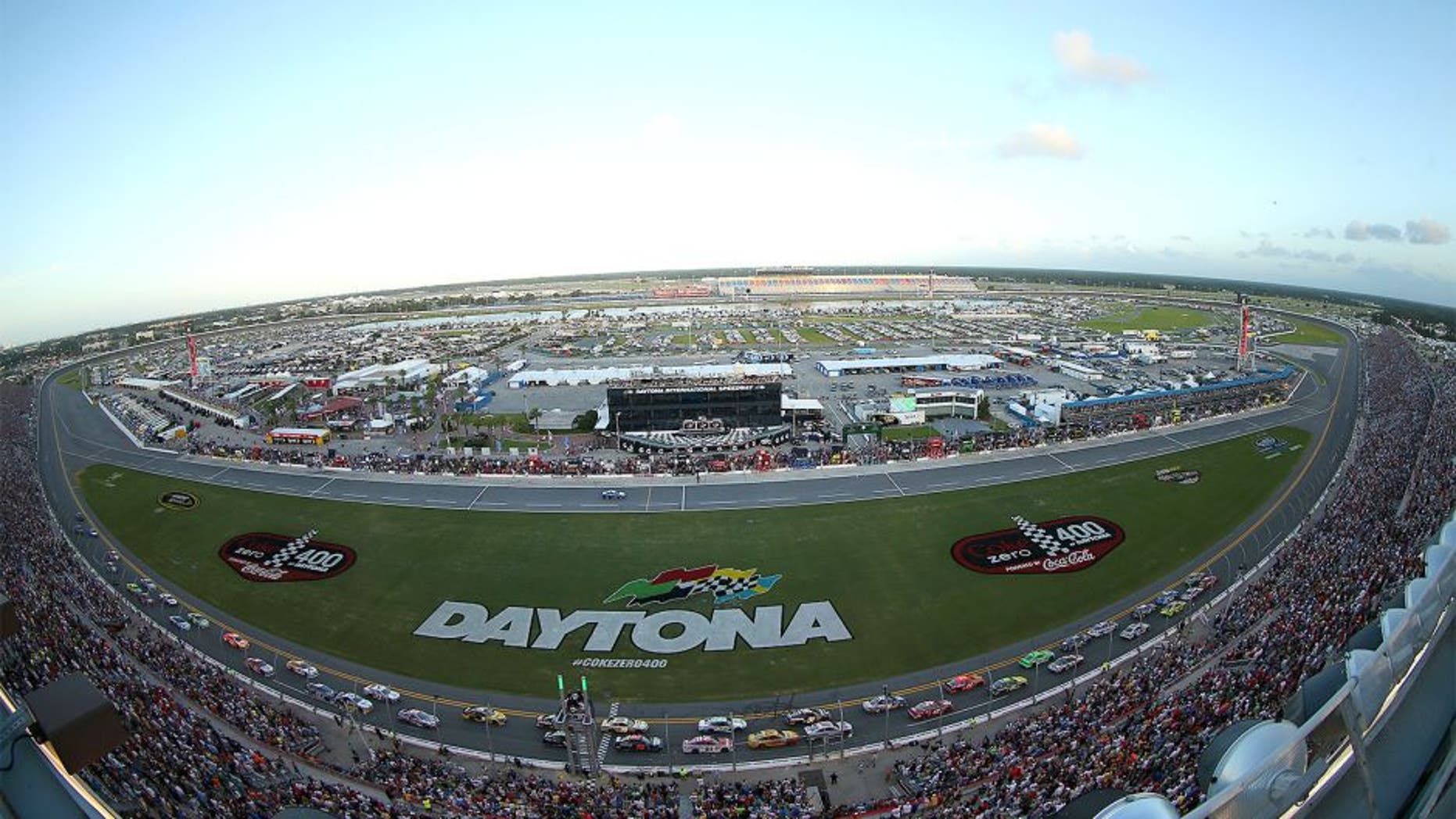 DAYTONA BEACH, FL - JULY 06: (Lead cars from top) Kyle Busch, driver of the #18 Interstate Batteries Toyota and Matt Kenseth, driver of the #20 Home Depot / Husky Toyota, lead the field at the start of the NASCAR Sprint Cup Series Coke Zero 400 at Daytona International Speedway on July 6, 2013 in Daytona Beach, Florida. (Photo by Mike Ehrmann/Getty Images)