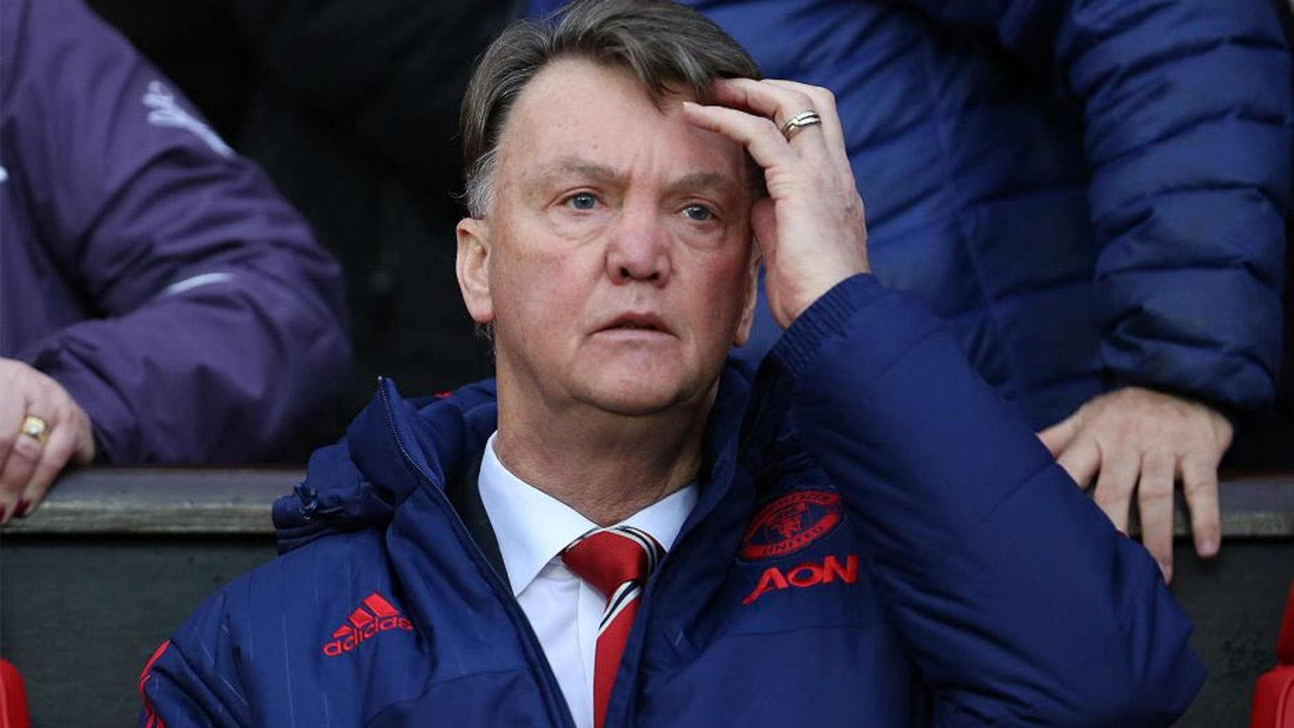 MANCHESTER, ENGLAND - JANUARY 02: Louis van Gaal manager of Manchester United during the Barclays Premier League match between Manchester United and Swansea City at Old Trafford on January 2, 2016 in Manchester, England. (Photo by James Baylis - AMA/Getty Images)