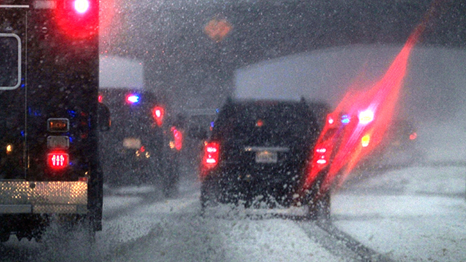 Jan. 26: The motorcade carrying President Barack Obama arrives at the White House after making its way through snarled traffic in a snow storm from, Andrews Air Force Base.