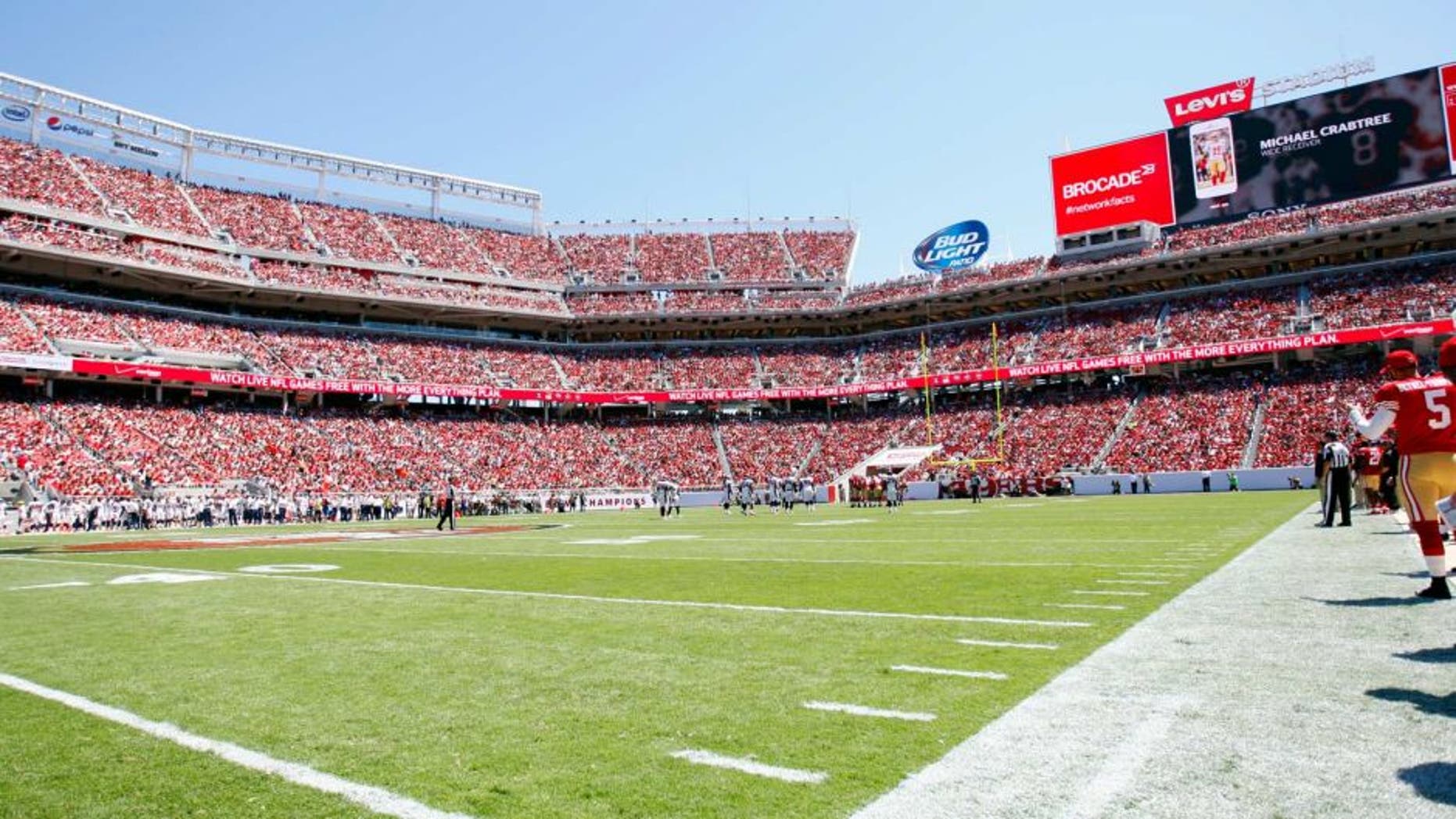 SANTA CLARA, CA - AUGUST 17: A full house watches the first football game at Levi Stadium between the San Francisco 49ers and the Denver Broncos on August 17, 2014 in Santa Clara, California. The Broncos defeated the 49ers 34-0. (Photo by Michael Zagaris/San Francisco 49ers/Getty Images)