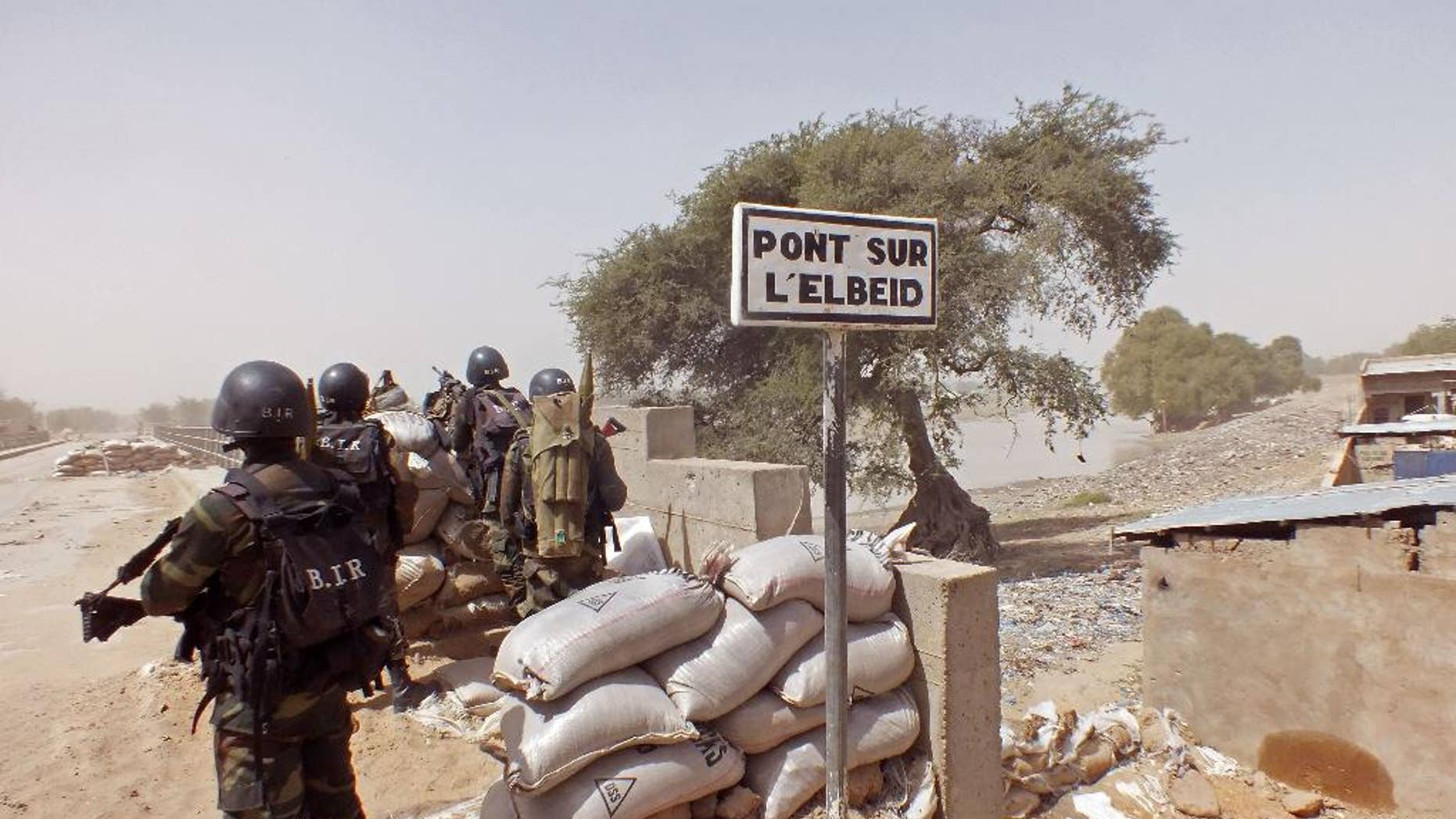 Cameroon soldiers stand guard at a lookout post as they take part in operations against Boko Haram in February 2015.