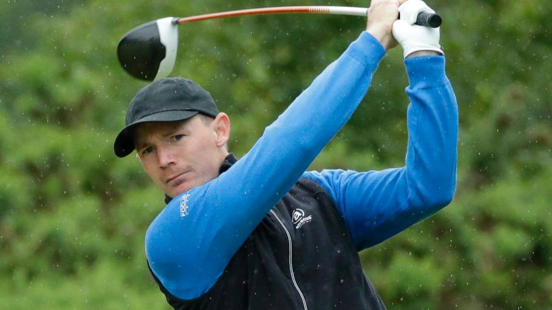 Bill Haas of the US plays his tee shot at the 12th during the second round of the British Open Golf Championships at the Royal Troon Golf Club in Troon, Scotland, Friday, July 15, 2016. (AP Photo/Matt Dunham)