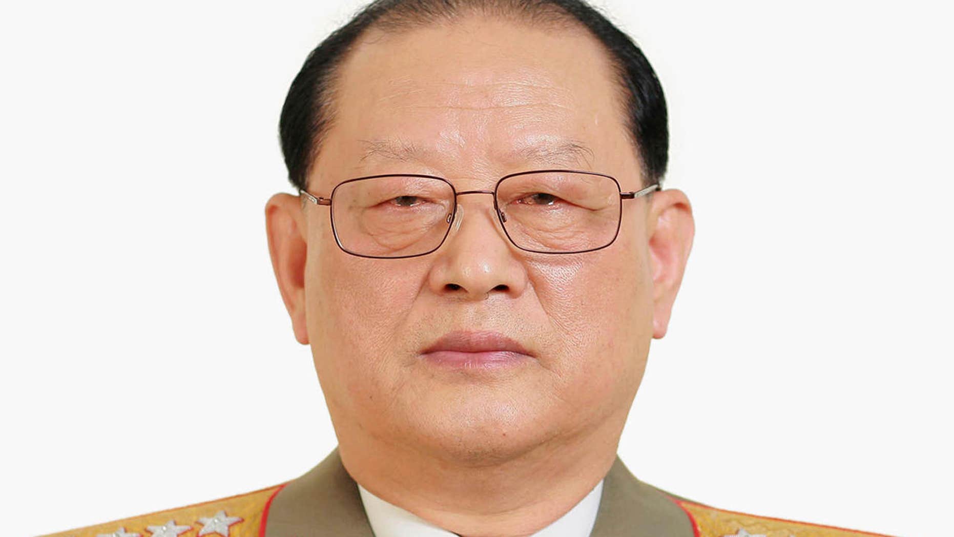 FILE - In this photo distributed on Wednesday, May 11, 2016, by the North Korean government, Kim Won Hong, elected as a member of the Political Bureau of the Workers' Party at the Workers' Party congress on May 9, poses for a photo.