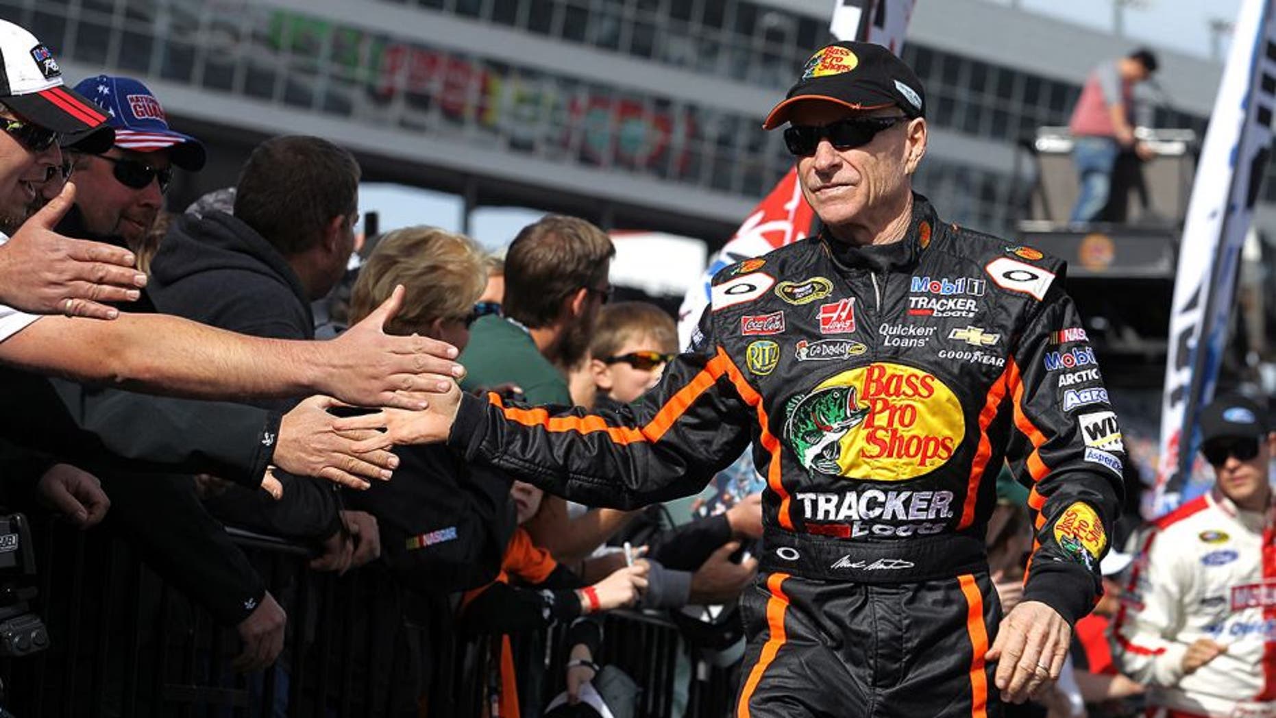 FORT WORTH, TX - NOVEMBER 03: Mark Martin, driver of the #14 Bass Pro Shops / Mobil 1 Chevrolet, during the NASCAR Sprint Cup Series AAA Texas 500 at Texas Motor Speedway on November 3, 2013 in Fort Worth, Texas. (Photo by Todd Warshaw/NASCAR via Getty Images) *** Local Caption *** Mark Martin