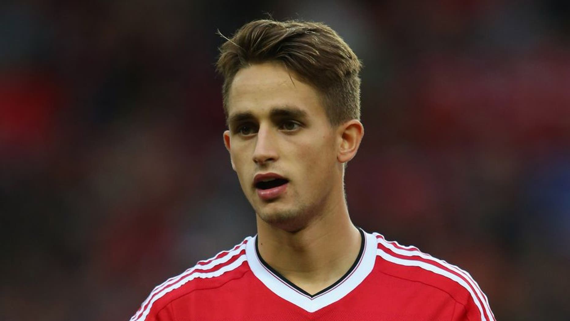MANCHESTER, ENGLAND - AUGUST 18: Adnan Januzaj of Manchester United lines up prior to the UEFA Champions League Qualifying Round Play Off First Leg match between Manchester United and Club Brugge at Old Trafford on August 18, 2015 in Manchester, England. (Photo by Alex Livesey/Getty Images)