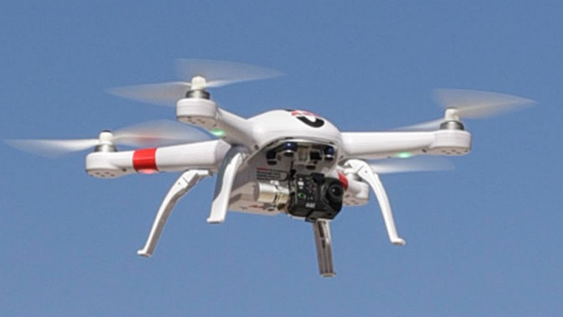 LOS ANGELES, CA - FEBRUARY 03: Actor Christopher Dietrick and Actress Laura Linda Bradley flying the AP11 Quadcopter Drone mounted with S61 action camera at The Starving Artists Project Hosted By: AEE Cameras And Drones on February 3, 2016 in Los Angeles, California. (Photo by Michael Bezjian/WireImage)