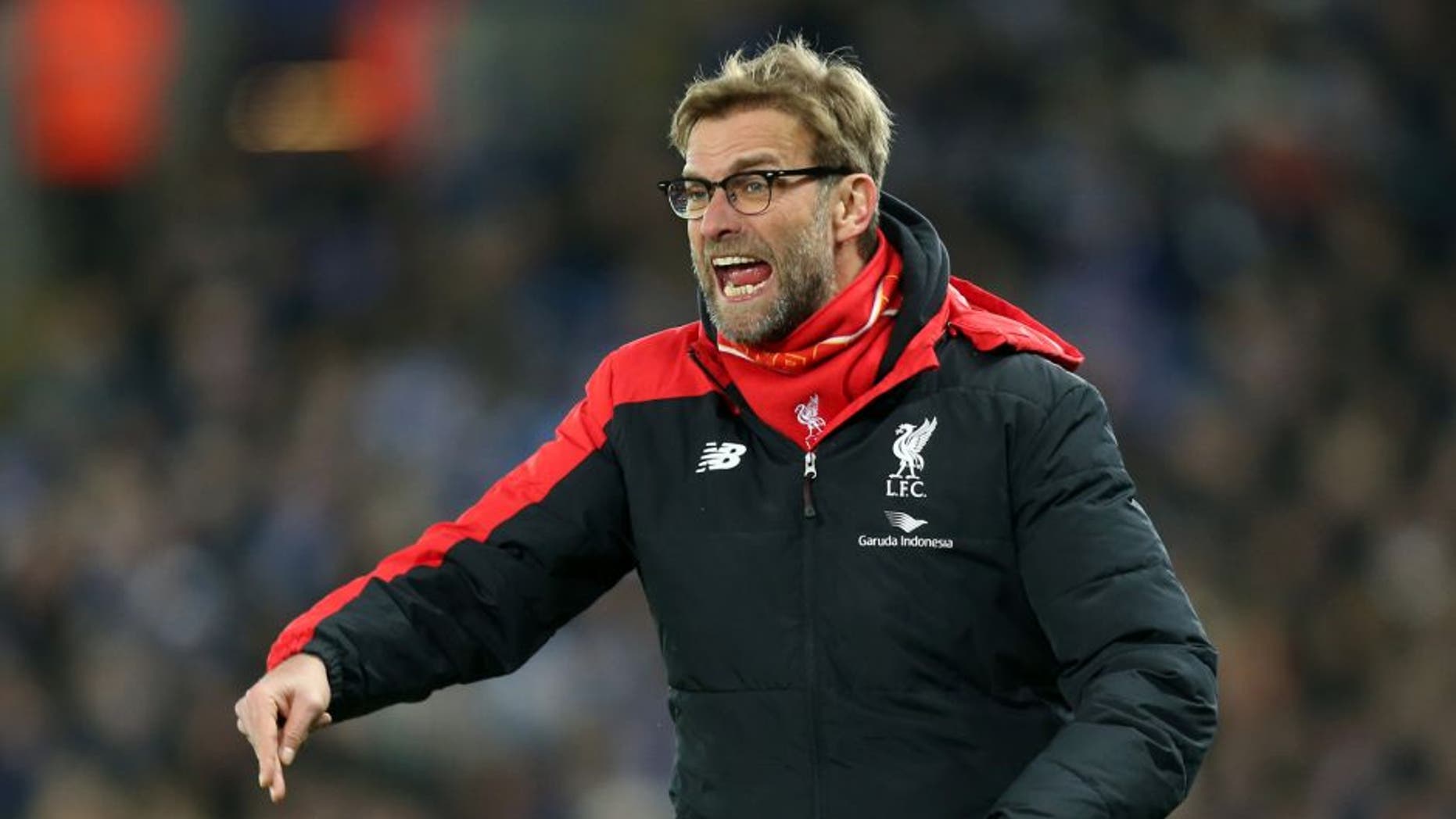 LEICESTER, ENGLAND - FEBRUARY 02 : Manager Jurgen Klopp of Liverpool during the Barclays Premier League match between Leicester City and Liverpool at the King Power Stadium on February 02 , 2016 in Leicester, United Kingdom. (Photo by Plumb Images/Leicester City FC via Getty Images)
