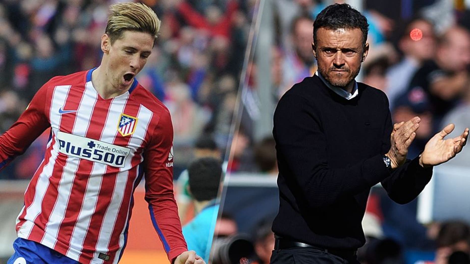 MADRID, SPAIN - FEBRUARY 06: Fernando Torres of Club Atletico de Madrid celebrates after scoring his team's 3rd goal against Asier Riesgo of SD Eibar during the La Liga match between Club Atletico de Madrid and SD Eibar at Vicente Calderon Stadium on February 6, 2016 in Madrid, Spain. (Photo by Denis Doyle/Getty Images) VALENCIA, SPAIN - FEBRUARY 07: FC Barcelona manager Luis Enrique reacts diring the La Liga match between Levante UD and FC Barcelona at Ciutat de Valencia on February 07, 2016 in Valencia, Spain. (Photo by Manuel Queimadelos Alonso/Getty Images)