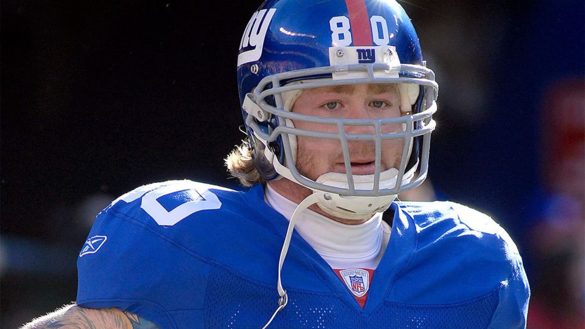 New York Giants Tight end # 80 Jeremy Shockey on the field during the New Orleans Saints vs New York Giants game on December 24, 2006 at Giants Stadium final score Giants 7 Saints 30 (Photo by Tom Berg/NFLPhotoLibrary)