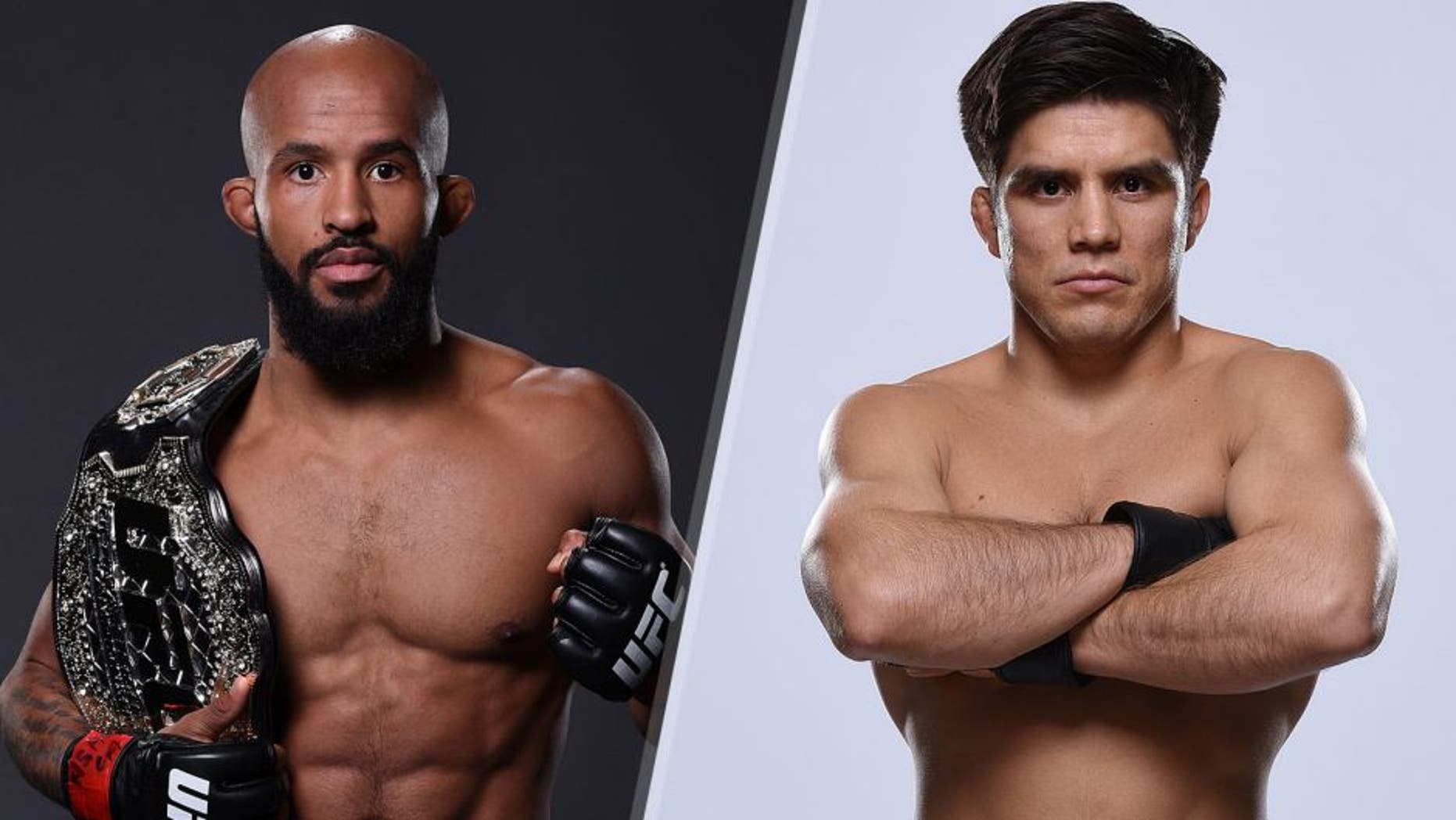UFC flyweight champion Demetrious Johnson poses for a portrait backstage during the UFC 191 event inside MGM Grand Garden Arena on September 5, 2015 in Las Vegas, Nevada. (Photo by Mike Roach/Zuffa LLC/Zuffa LLC via Getty Images) Henry Cejudo poses for a portrait during a UFC photo session on November 18, 2015 in Monterrey, Mexico. (Photo by Mike Roach/Zuffa LLC/Zuffa LLC via Getty Images)