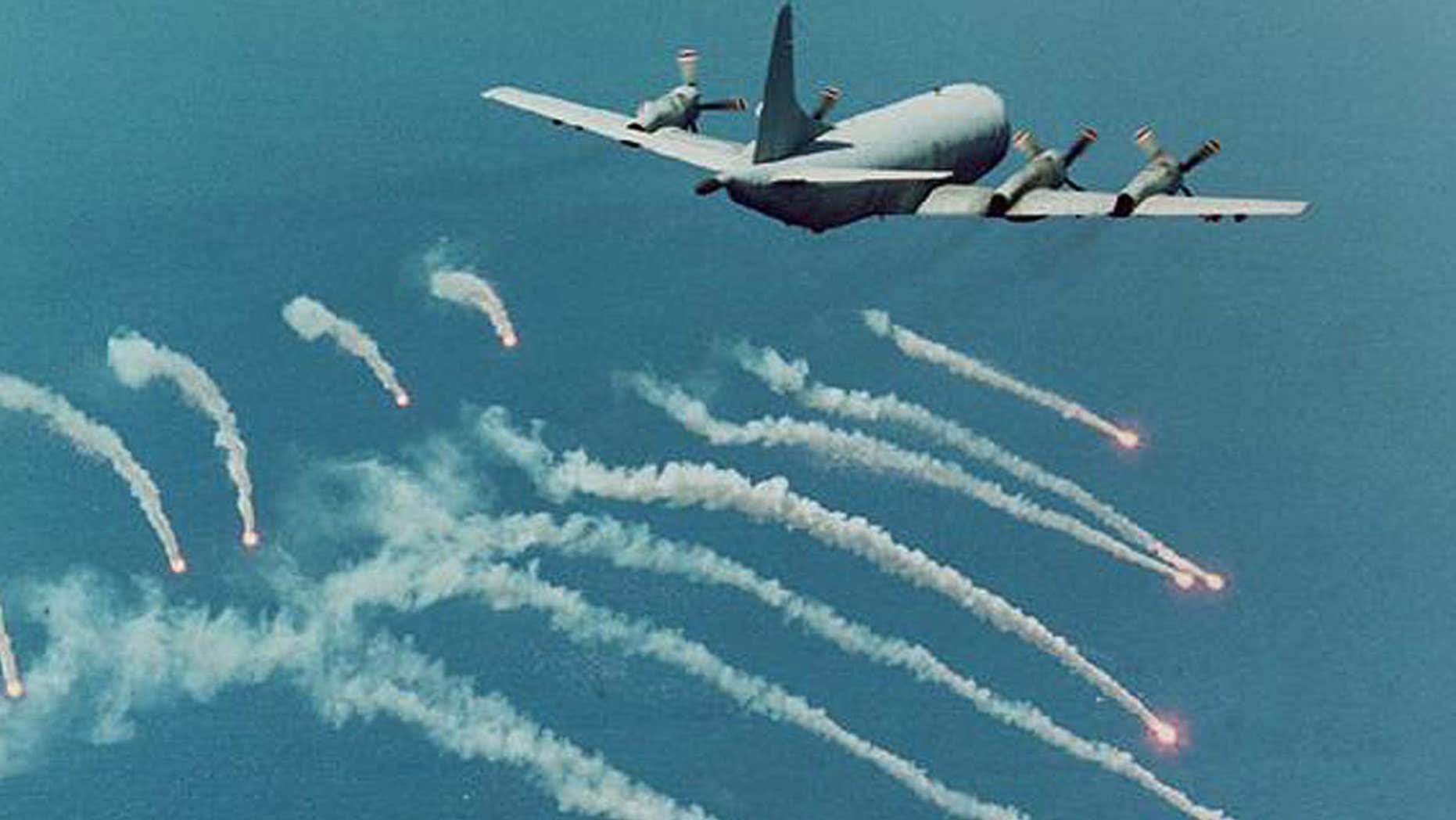 FILE PHOTO OF U.S. NAVY P3 ORION SURVEILLANCE AIRCRAFT.