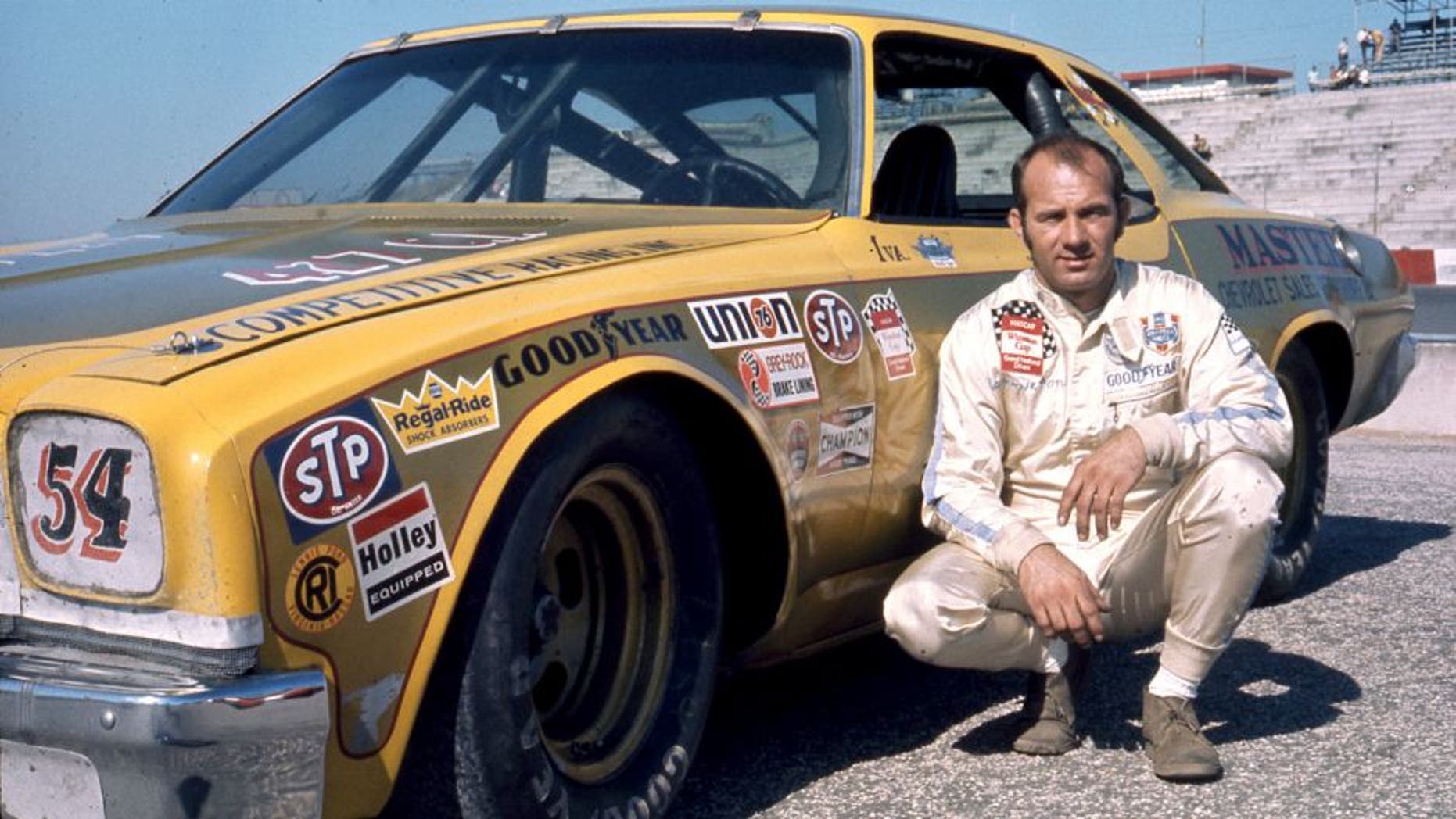1973: Lennie Pond with his Chevrolet during his first full season on the NASCAR Cup circuit. Pond ran 23 of the 28 Cup races during the year, taking nine top-10 finishes. (Photo by ISC Images & Archives via Getty Images)
