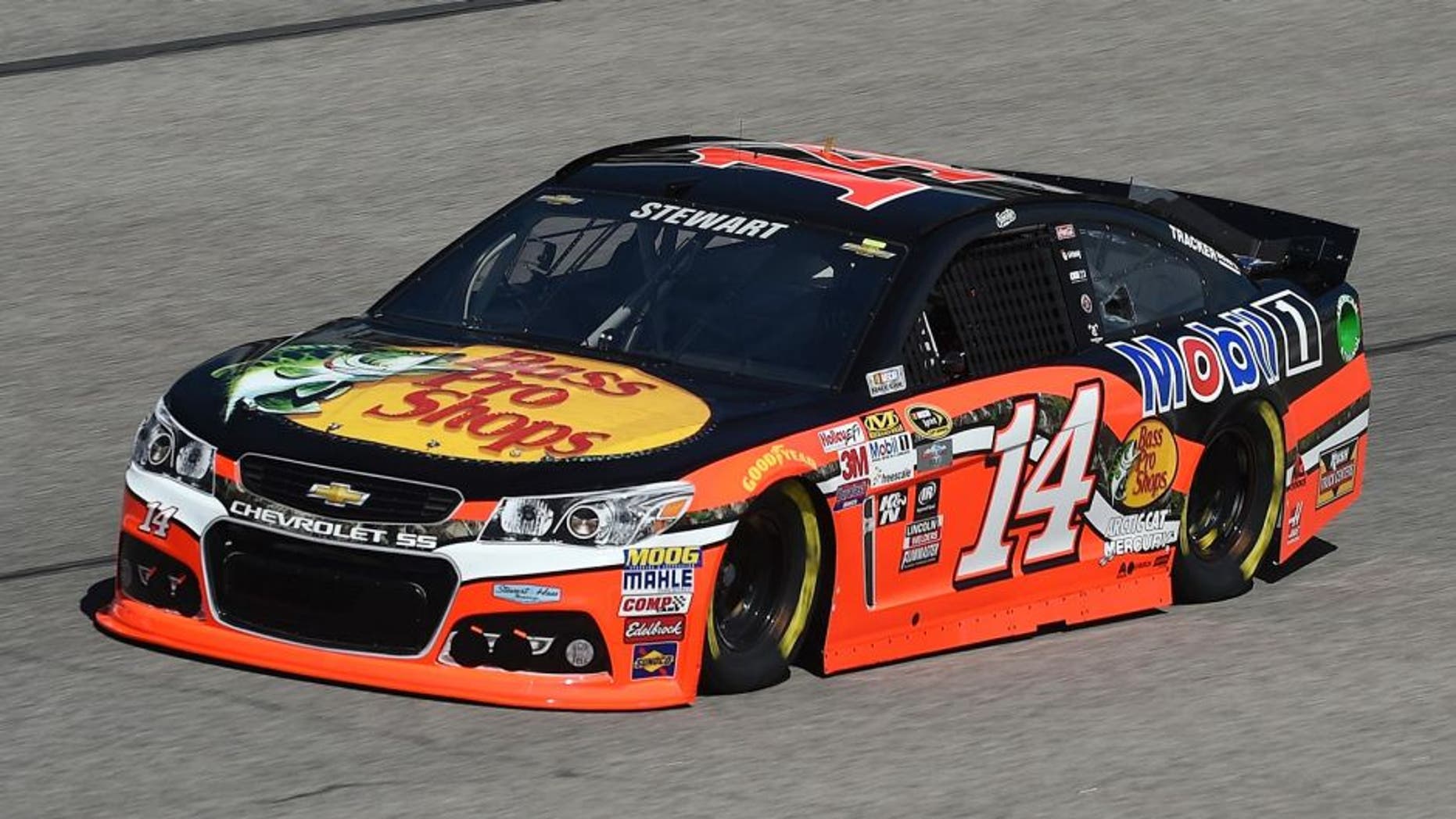 FORT WORTH, TX - NOVEMBER 06: Tony Stewart, driver of the #14 Bass Pro Shops/Mobil 1 Chevrolet, practices for the NASCAR Sprint Cup Series AAA Texas 500 at Texas Motor Speedway on November 6, 2015 in Fort Worth, Texas. (Photo by Rainier Ehrhardt/NASCAR via Getty Images)