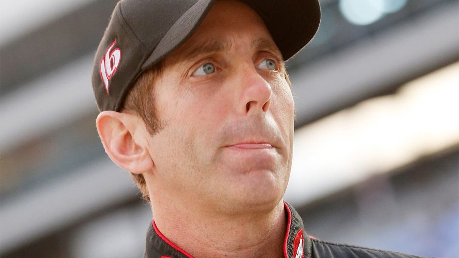FORT WORTH, TX - NOVEMBER 06: Greg Biffle, driver of the #16 Ortho Ford, looks on during Service King qualifying for the NASCAR Sprint Cup Series AAA Texas 500 at Texas Motor Speedway on November 6, 2015 in Fort Worth, Texas. (Photo by Brian Lawdermilk/Getty Images for Texas Motor Speedway)