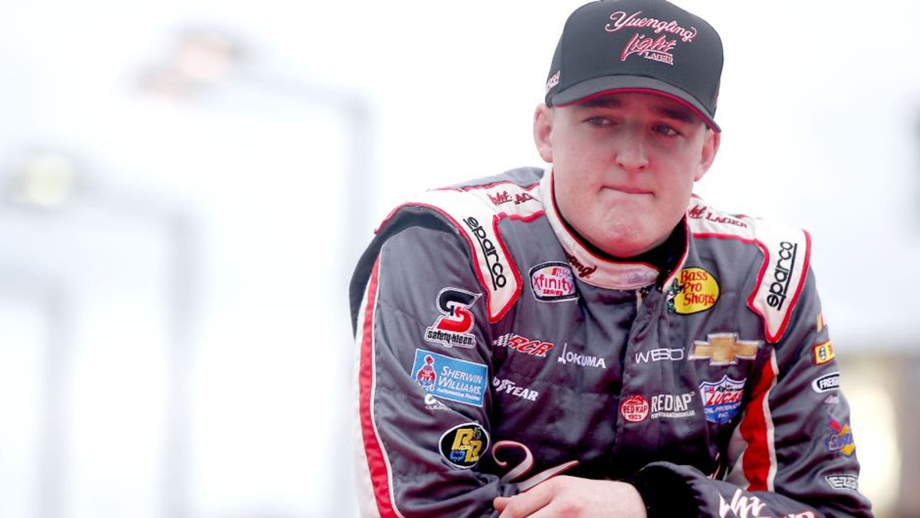 HOMESTEAD, FL - NOVEMBER 21: Ty Dillon, driver of the #3 Yuengling Light Lager Chevrolet, looks on during pre-race ceremonies for the NASCAR XFINITY Series Ford EcoBoost 300 at Homestead-Miami Speedway on November 21, 2015 in Homestead, Florida. (Photo by Sean Gardner/Getty Images)