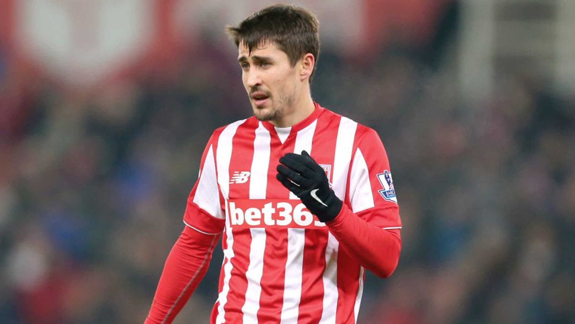 STOKE-ON-TRENT, ENGLAND - JANUARY 17: Bojan Krkic of Stoke City during the Barclays Premier League match between Stoke City and Arsenal at the Britannia Stadium on January 17, 2016 in Stoke-on-Trent, England. (Photo by Catherine Ivill - AMA/Getty Images)