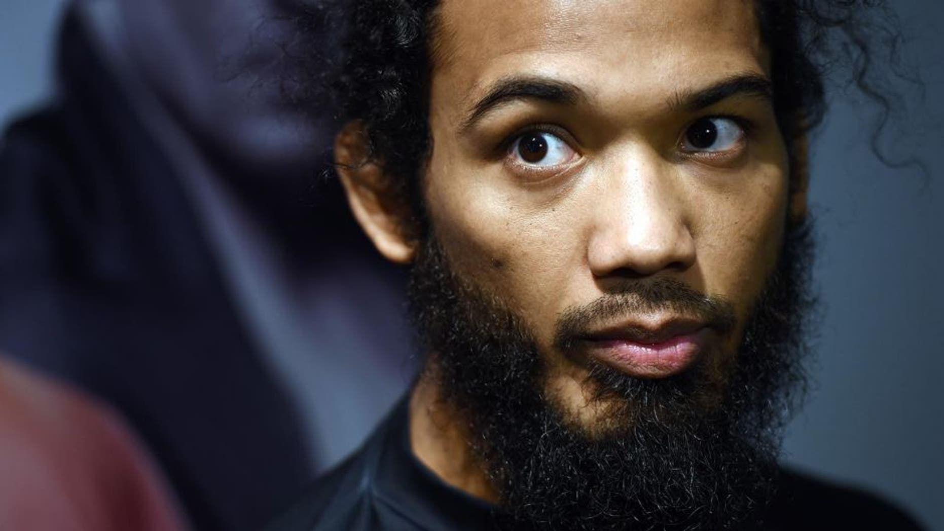 BOSTON, MA - JANUARY 15: UFC lightweight Benson 'Smooth' Henderson speaks to the media during an open workouts session at UFC Gym on January 15, 2015 in Boston, Massachusetts. (Photo by Jeff Bottari/Zuffa LLC/Zuffa LLC via Getty Images)