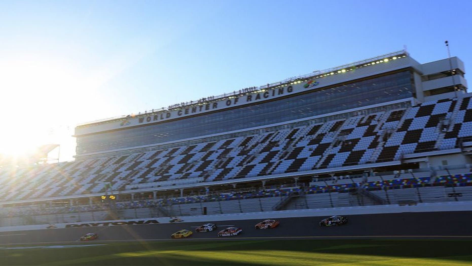 DAYTONA BEACH, FL - FEBRUARY 12: A view of cars during practice for the NASCAR Sprint Cup Series Sprint Unlimited at Daytona International Speedway on February 12, 2016 in Daytona Beach, Florida. (Photo by Jerry Markland/Getty Images)
