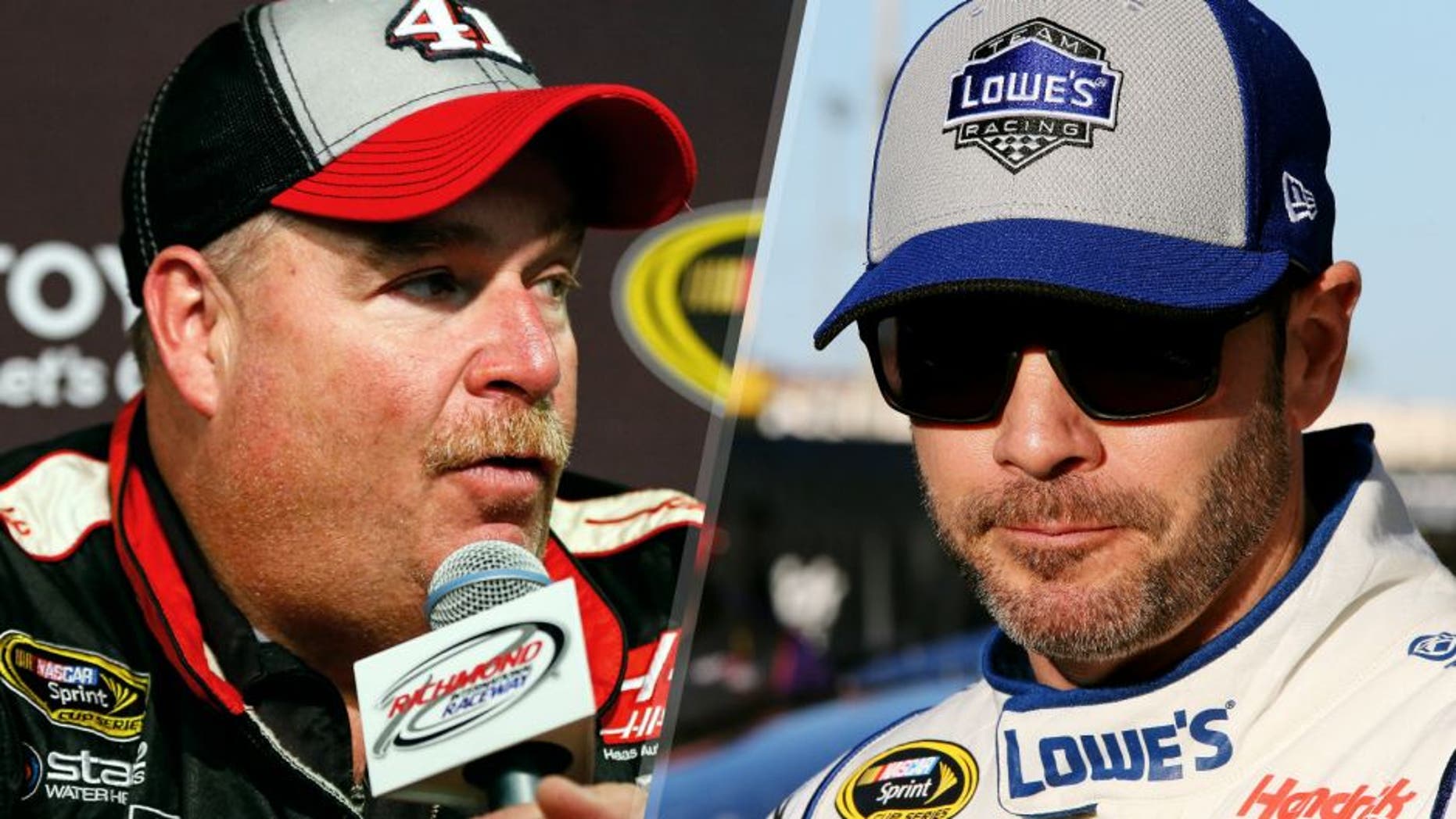 DAYTONA BEACH, FL - FEBRUARY 12: Jimmie Johnson, driver of the #48 Lowe's Chevrolet, looks on in the garage area during practice for the NASCAR Sprint Cup Series Sprint Unlimited at Daytona International Speedway on February 12, 2016 in Daytona Beach, Florida. (Photo by Jerry Markland/Getty Images) Tony Gibson, crew chief of Kurt Busch, driver of the #41 Haas Automation Chevrolet, talks to the media during the NASCAR Sprint Cup Series Toyota Owners 400 at Richmond International Raceway on April 26, 2015 in Richmond, Virginia.