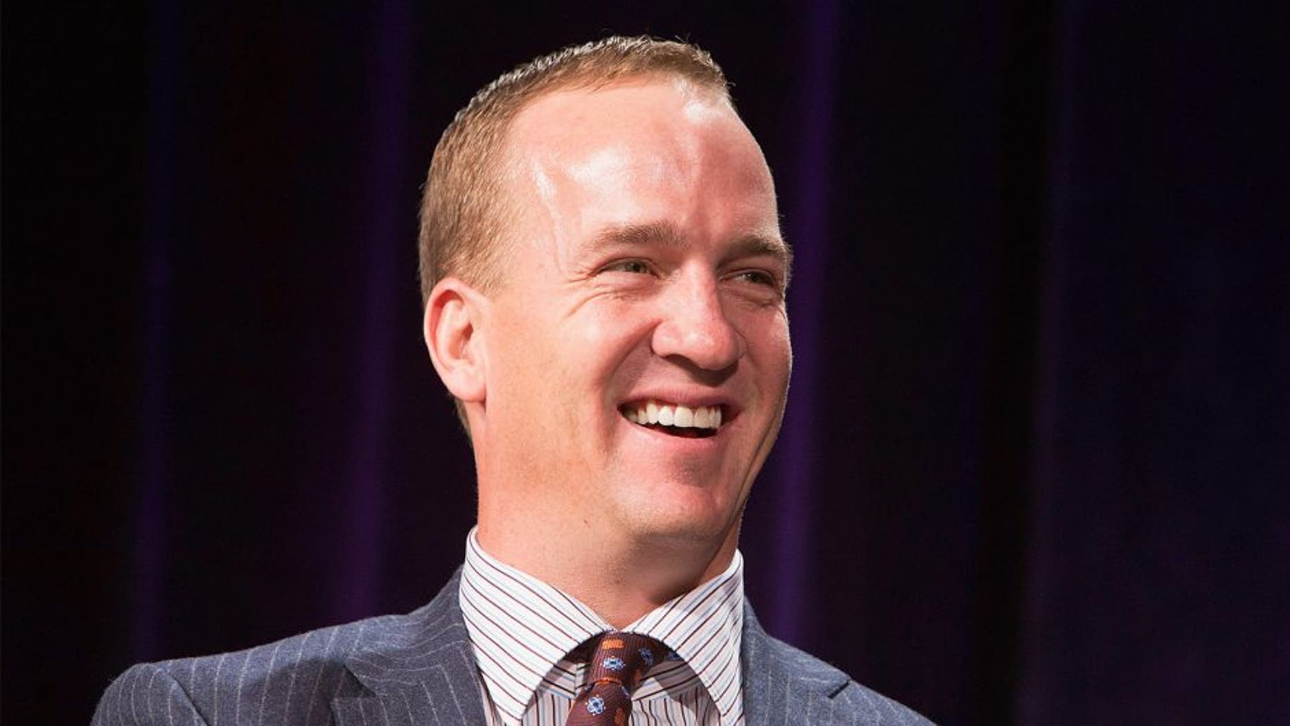PHOENIX, AZ - JANUARY 30: Peyton Manning attends the SuperBowl Breakfast where he received the Bart Starr award at JW Marriott Desert Ridge Resort & Spa on January 30, 2015 in Phoenix, Arizona. (Photo by Jerritt Clark/Getty Images for Super Service Challenge)