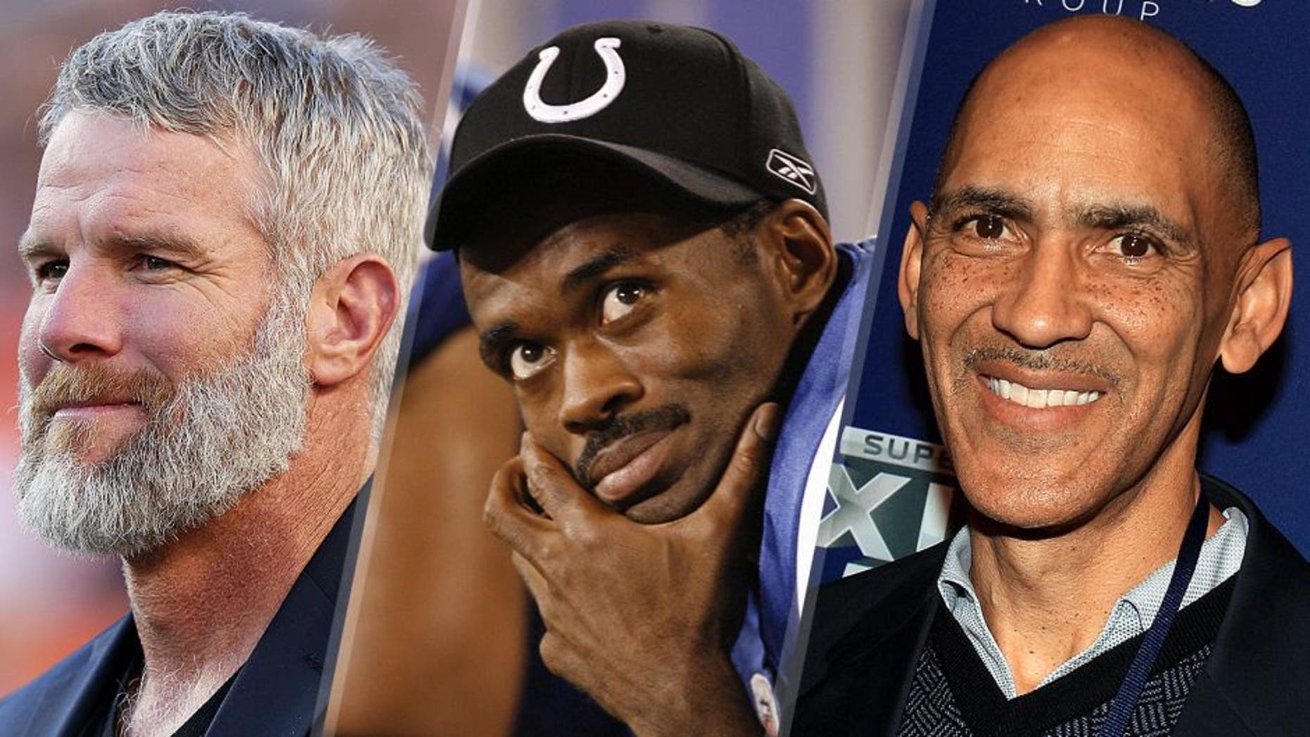 Former NFL player Brett Favre looks on prior to Super Bowl 50 between the Denver Broncos and the Carolina Panthers at Levi's Stadium on February 7, 2016 in Santa Clara, California. (Photo by Patrick Smith/Getty Images) Marvin Harrison #88 of the Indianapolis Colts resting on the bench during a game against the Carolina Panthers on August 9, 2008 at the Bank of America stadium in Charlotte, North Carolina. (Photo by Sporting News via Getty Images) NBC studio analyst Tony Dungy looks on during the Super Bowl XLVI Broadcasters Press Conference at the Super Bowl XLVI Media Canter in the J.W. Marriott Indianapolis on January 31, 2012 in Indianapolis, Indiana. (Photo by Scott Halleran/Getty Images)
