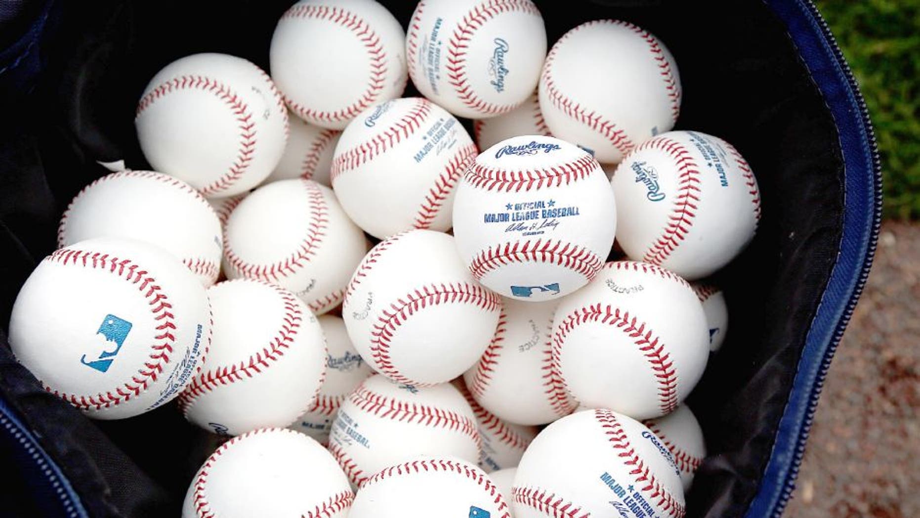 BRADENTON, FL - MARCH 17: Batting practice balls on the field just before the start of the Grapefruit League Spring Training Game between the Pittsburgh Pirates and the New York Yankees at McKechnie Field on March 17, 2013 in Bradenton, Florida. (Photo by J. Meric/Getty Images)