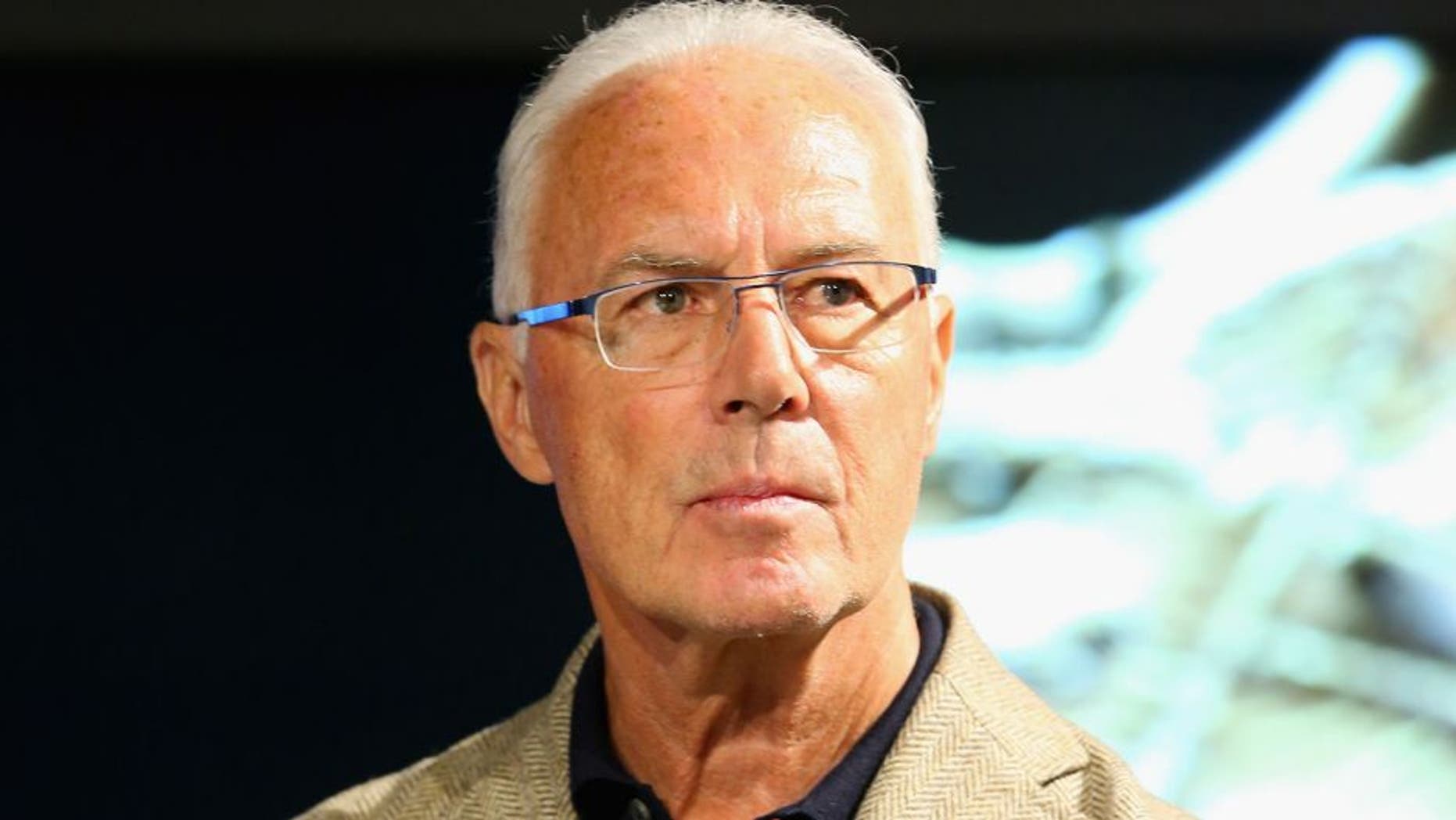 MUNICH, GERMANY - MAY 09: Franz Beckenbauer, Honorary President of FC Bayern Muenchen attends the opening of the special exhibition 'Kaiser. Kalle. Bomber.' at FCB Erlebniswelt museum on May 9, 2015 in Munich, Germany. (Photo by Alexander Hassenstein/Bongarts/Getty Images)