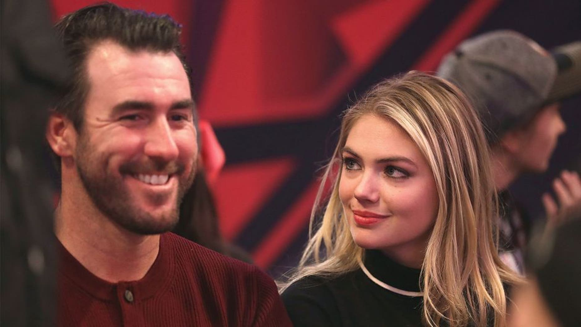 TORONTO, ON- FEBRUARY 14: Justin Verlander and Kate Upton during the 65th NBA All-Star Game at the Air Canada Centre in Toronto. February 14, 2016. (Steve Russell/Toronto Star via Getty Images)