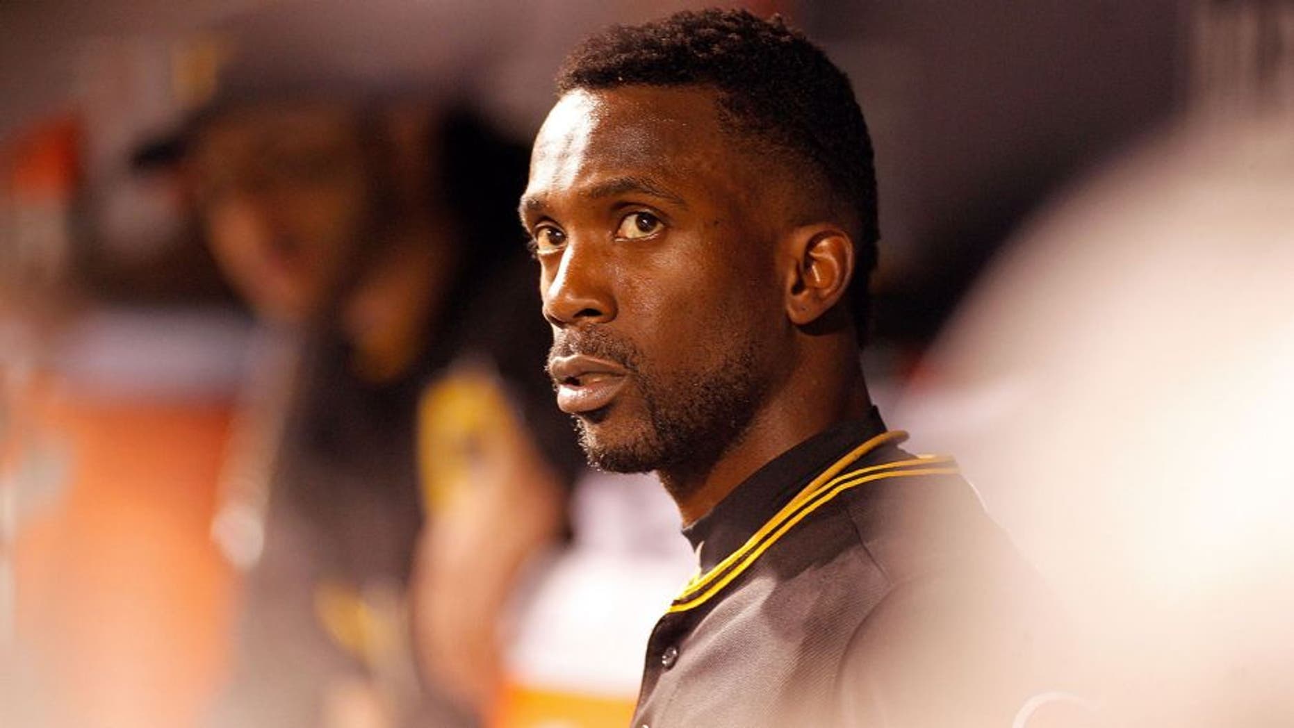PITTSBURGH, PA - OCTOBER 07: Andrew McCutchen #22 of the Pittsburgh Pirates looks on in the dugout in the third inning during the National League Wild Card game against the Chicago Cubs at PNC Park on October 7, 2015 in Pittsburgh, Pennsylvania. (Photo by Justin K. Aller/Getty Images)