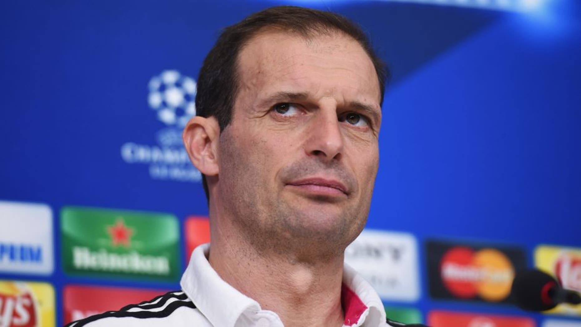 TURIN, ITALY - FEBRUARY 22: Head Coach Massimiliano Allegri talks during the Juventus press conference ahead of the UEFA Champions League match against Bayern Muenchen at Juventus Arena on February 22, 2016 in Turin, Italy. (Photo by Matthias Hangst/Bongarts/Getty Images)