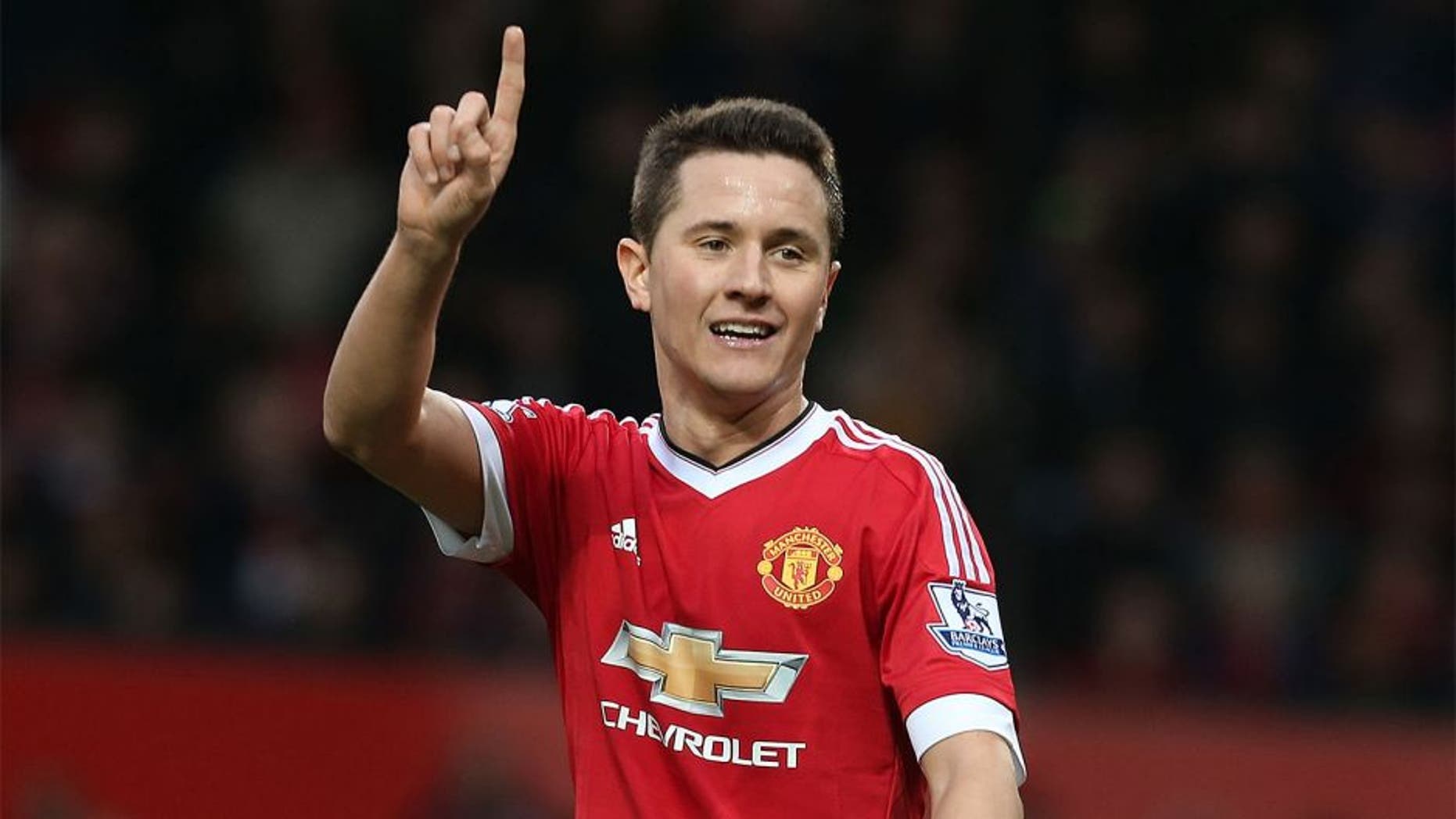 MANCHESTER, ENGLAND - JANUARY 23: Ander Herrera of Manchester United shows his disagreement with a refereeing decision during the Barclays Premier League match between Manchester United and Southampton at Old Trafford on January 23, 2016 in Manchester, England. (Photo by Matthew Peters/Man Utd via Getty Images)