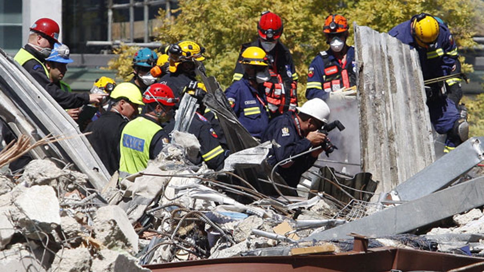 Feb. 24: Emergency services work to remove a body from the site of the CTV building in Christchurch, New Zealand.