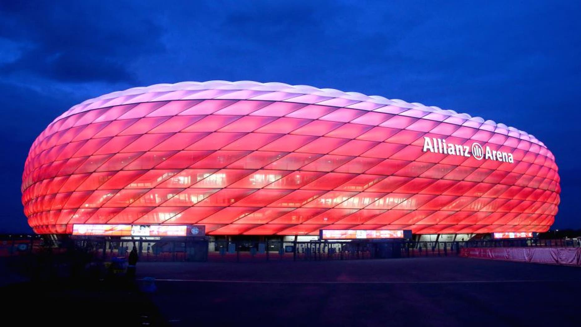MUNICH, GERMANY - DECEMBER 15: General view of the Allianz Arena prior to the round of 16 DFB Cup match between FC Bayern Muenchen and Darmstadt 98 at Allianz Arena on December 15, 2015 in Munich, Germany. (Photo by Alexander Hassenstein/Bongarts/Getty Images)