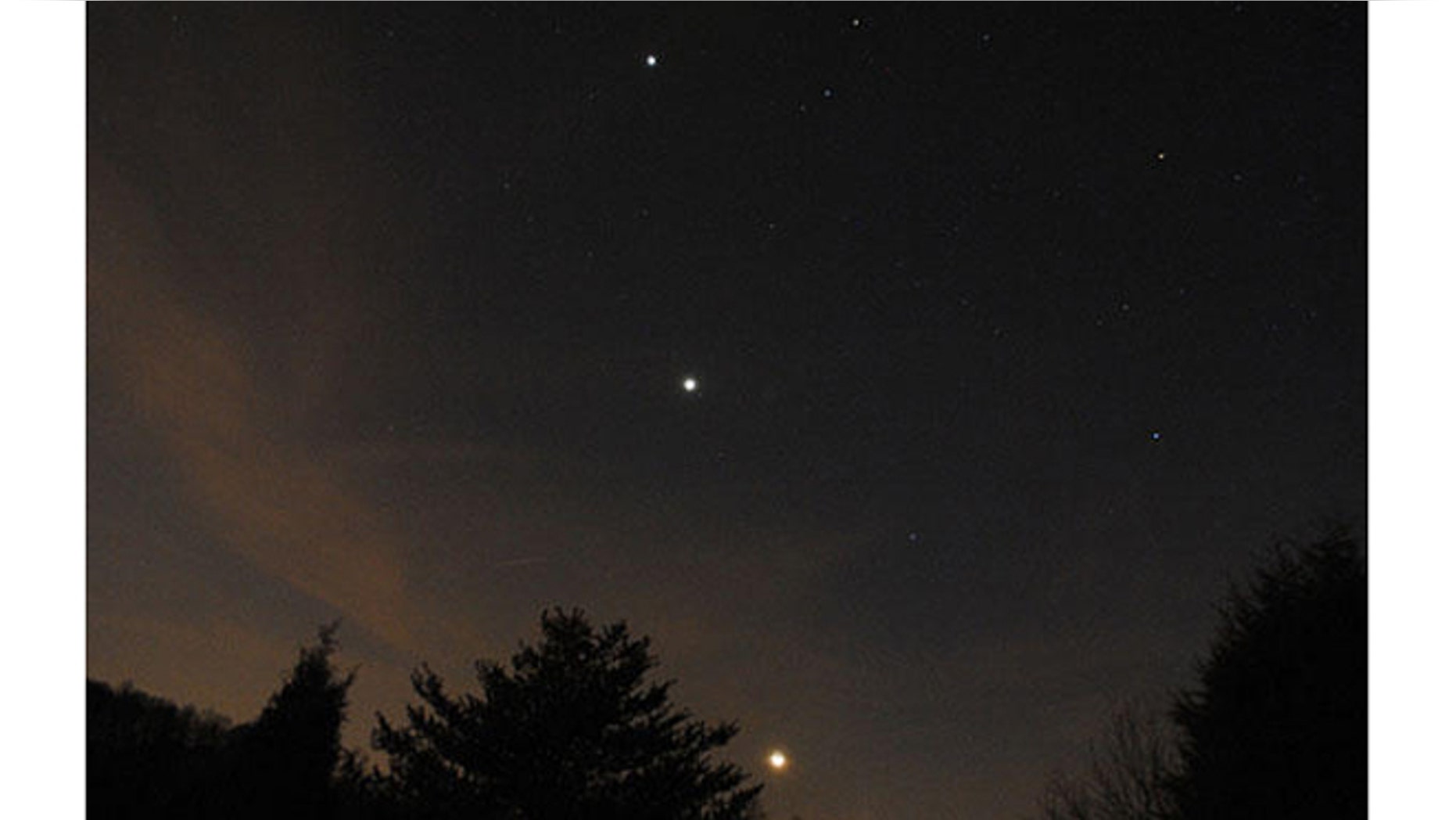 Astrophotographer John Green caught the moon, Venus and Jupiter over Mooresville, N.C., last week.