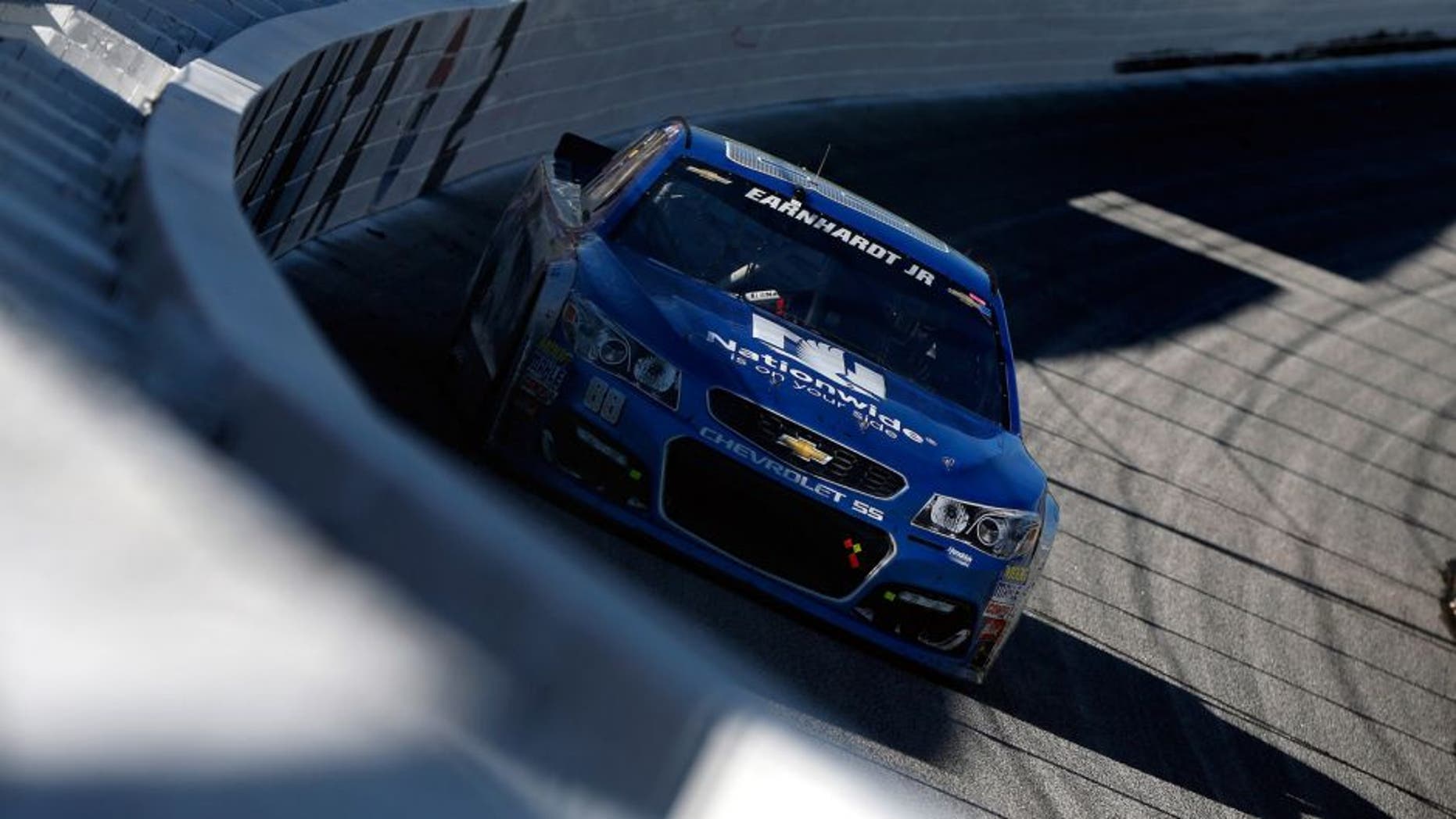 HAMPTON, GA - FEBRUARY 28: Dale Earnhardt Jr, driver of the #88 Nationwide Chevrolet, races during the NASCAR Sprint Cup Series Folds of Honor QuikTrip 500 at Atlanta Motor Speedway on February 28, 2016 in Hampton, Georgia. (Photo by Matt Sullivan/NASCAR via Getty Images)