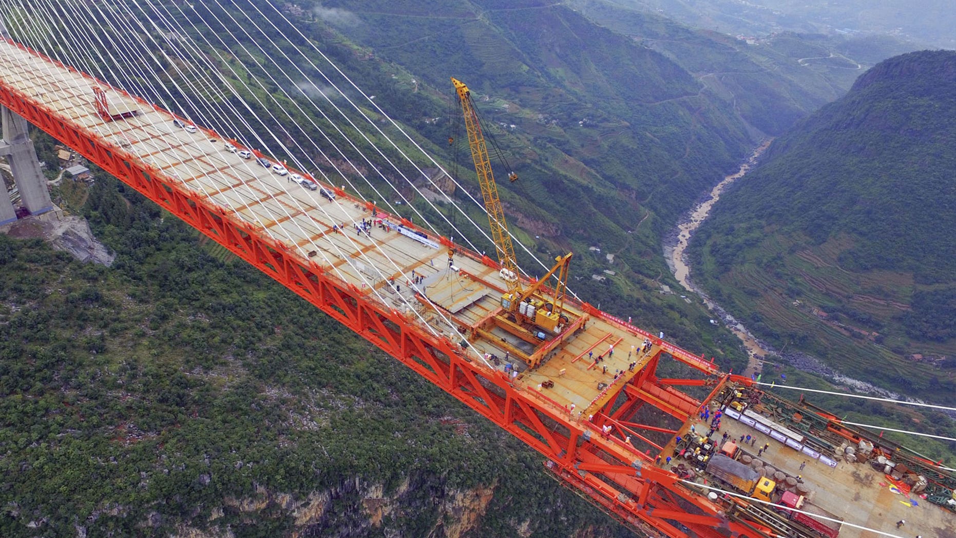 The world's tallest bridge is currently under construction.