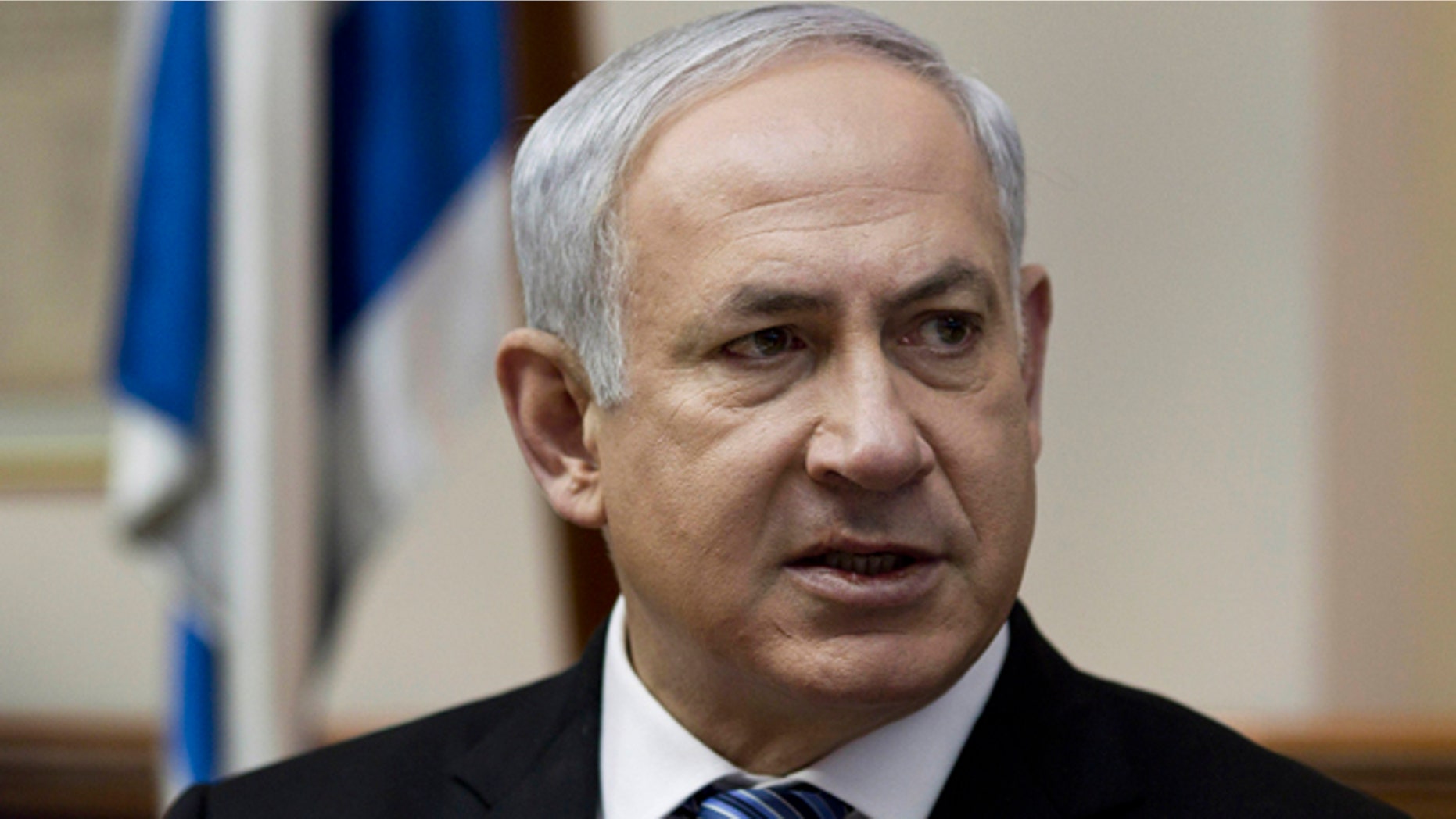 Feb. 27: Israeli Prime Minister Benjamin Netanyahu speaks as he chairs the weekly cabinet meeting in his Jerusalem office.