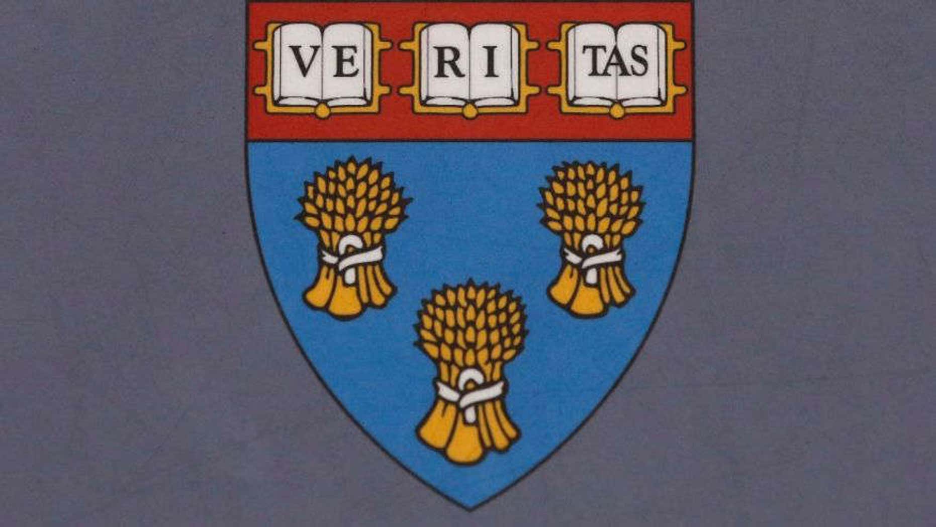 Nov. 10, 2015: The Harvard Law School seal is attached to a sign on the Harvard University campus in Cambridge, Mass.
