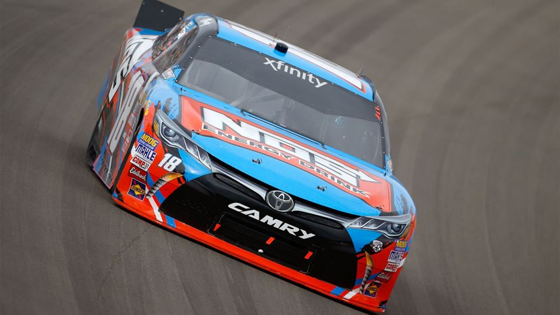 LAS VEGAS, NV - MARCH 05: Kyle Busch, driver of the #18 NOS Energy Drink Toyota, drives during the NASCAR Xfinity Series Boyd Gaming 300 at Las Vegas Motor Speedway on March 5, 2016 in Las Vegas, Nevada. (Photo by Todd Warshaw/Getty Images)