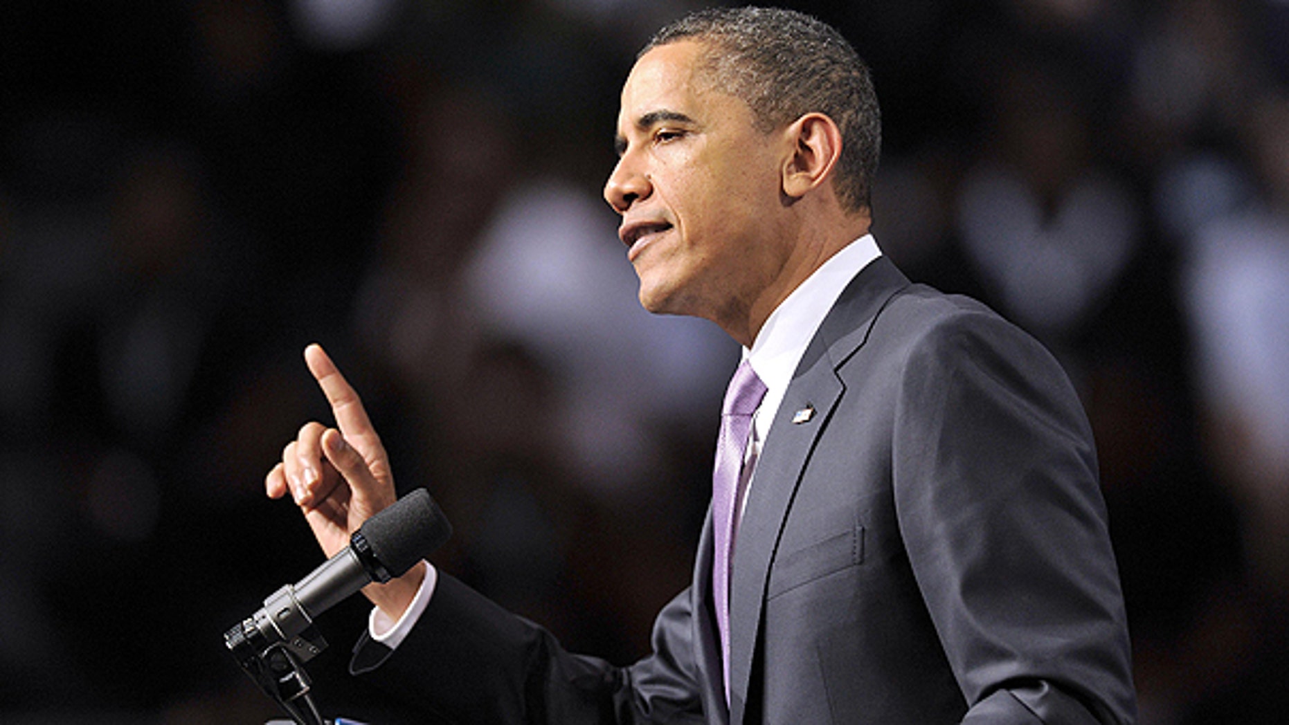 March 4: President Obama gestures while speaking at Miami Central Senior High School in Miami.