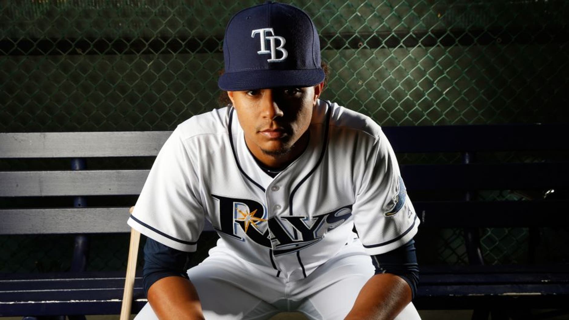 PORT CHARLOTTE, FL - FEBRUARY 25: Pitcher Chris Archer #22 of the Tampa Bay Rays poses for a photo during the Rays' photo day on February 25, 2016 at Charlotte Sports Park in Port Charlotte, Florida. (Photo by Brian Blanco/Getty Images)