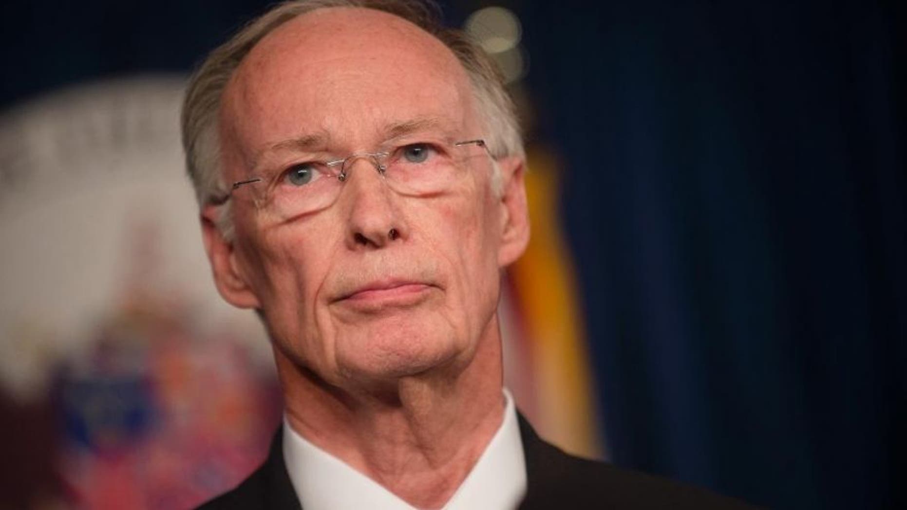 Alabama Gov. Robert Bentley stands during a news conference Wednesday, March 23, 2016, at the state Capitol in Montgomery, Ala.