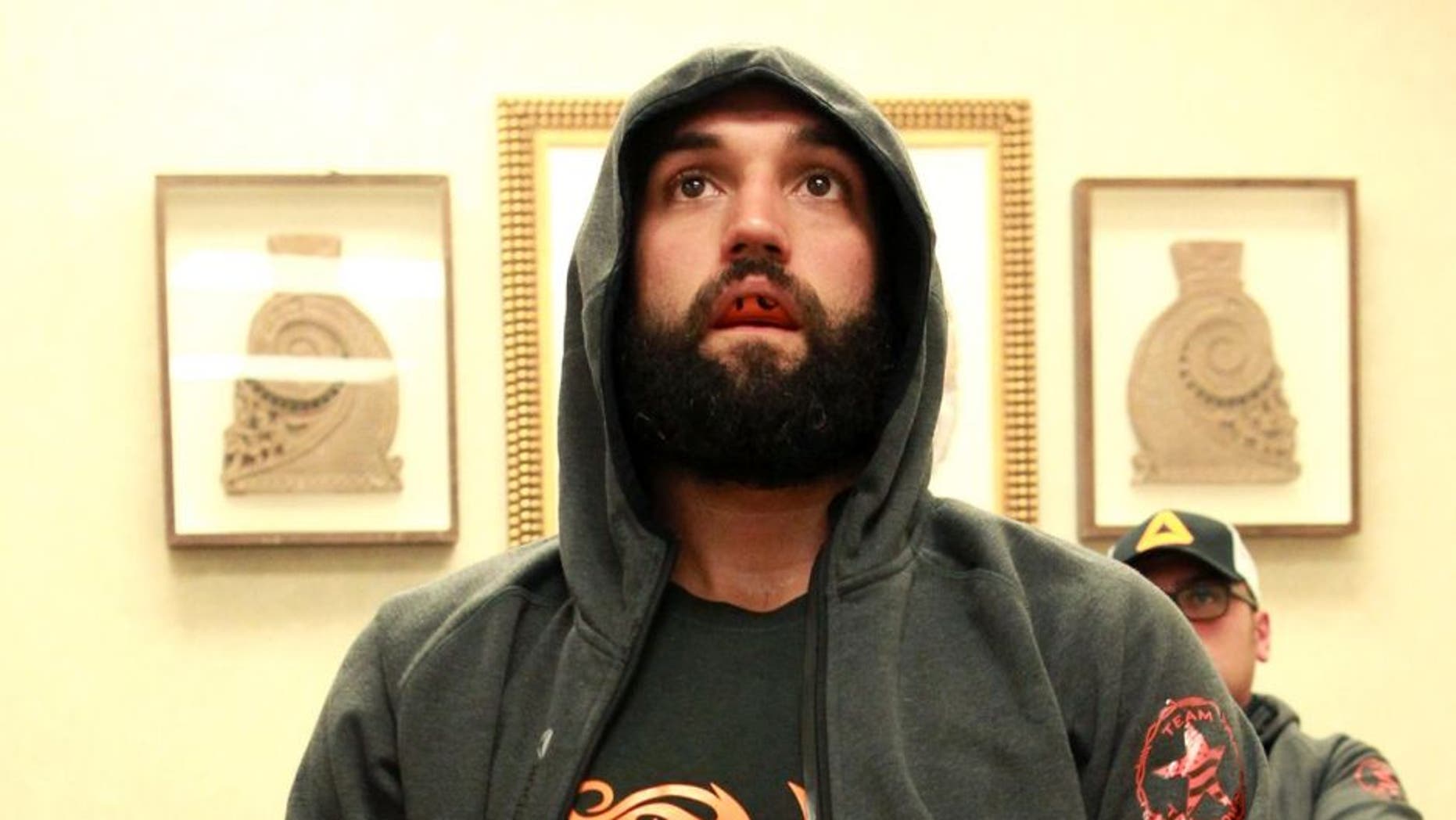 LAS VEGAS, NV - DECEMBER 06: Johny Hendricks backstage during the UFC 181 event inside the Mandalay Bay Events Center on December 6, 2014 in Las Vegas, Nevada. (Photo by Mike Roach/Zuffa LLC/Zuffa LLC via Getty Images)